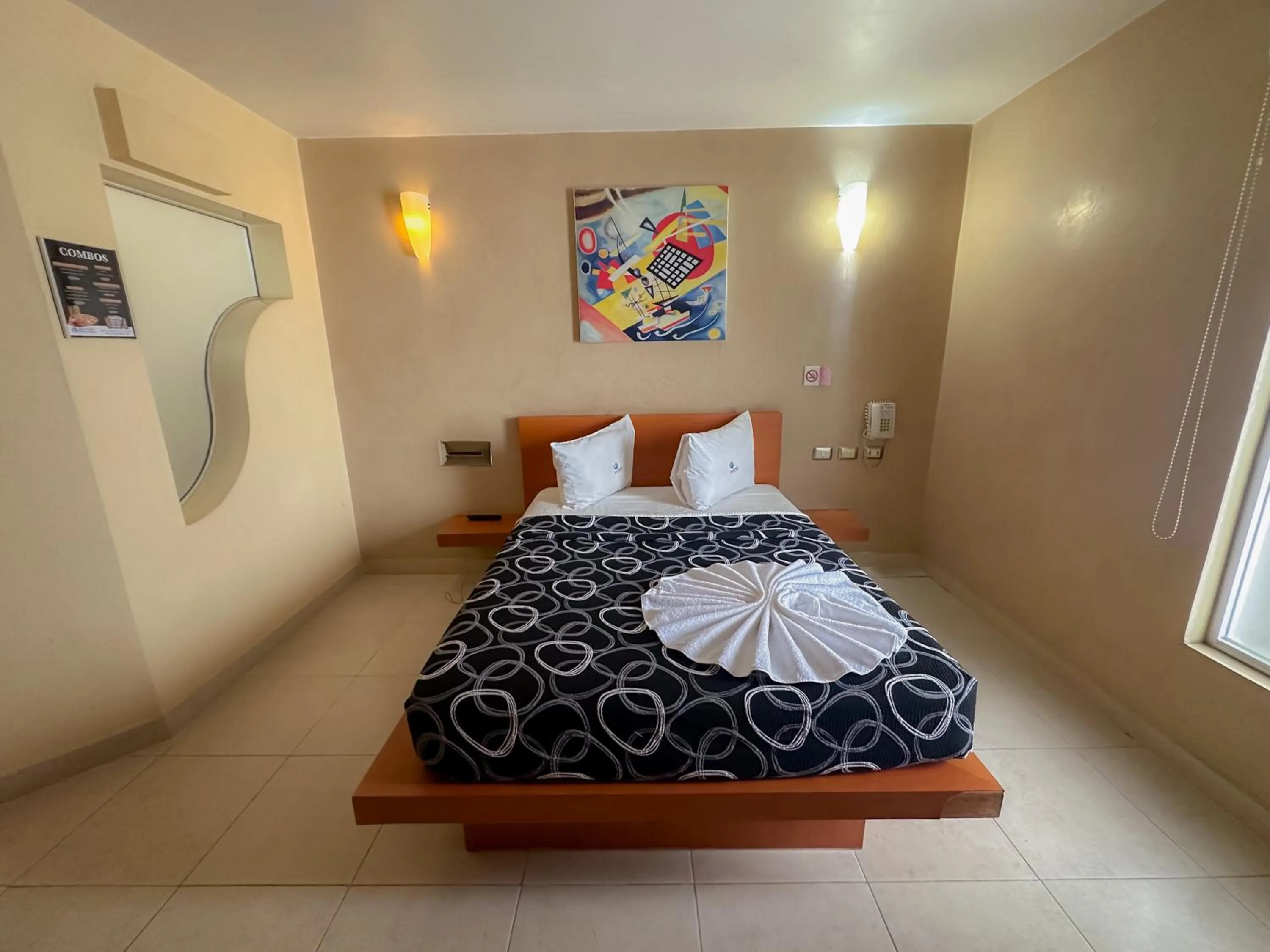 Bed in Auto Hotel Mediterráneo