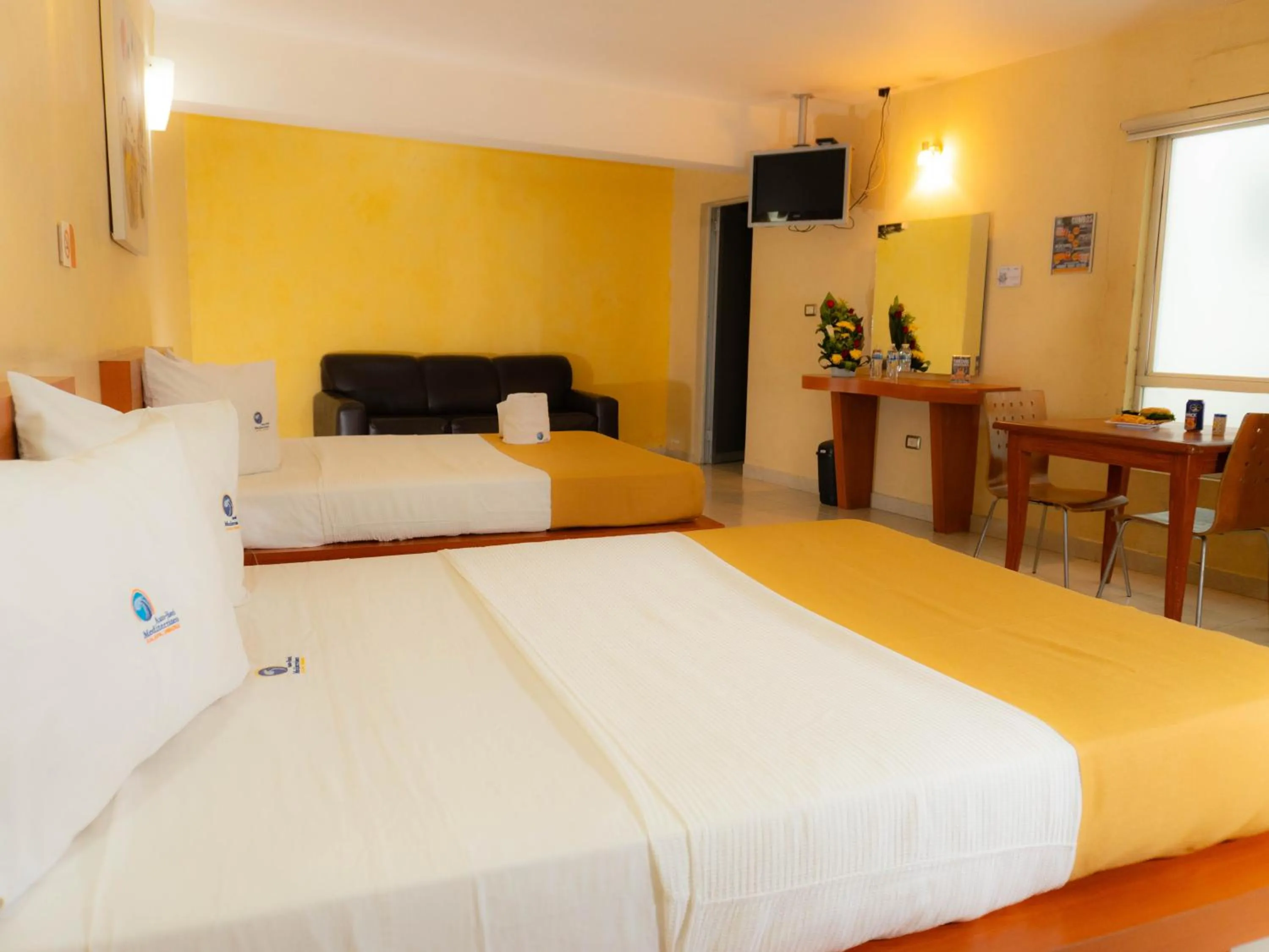 Bed in Auto Hotel Mediterráneo