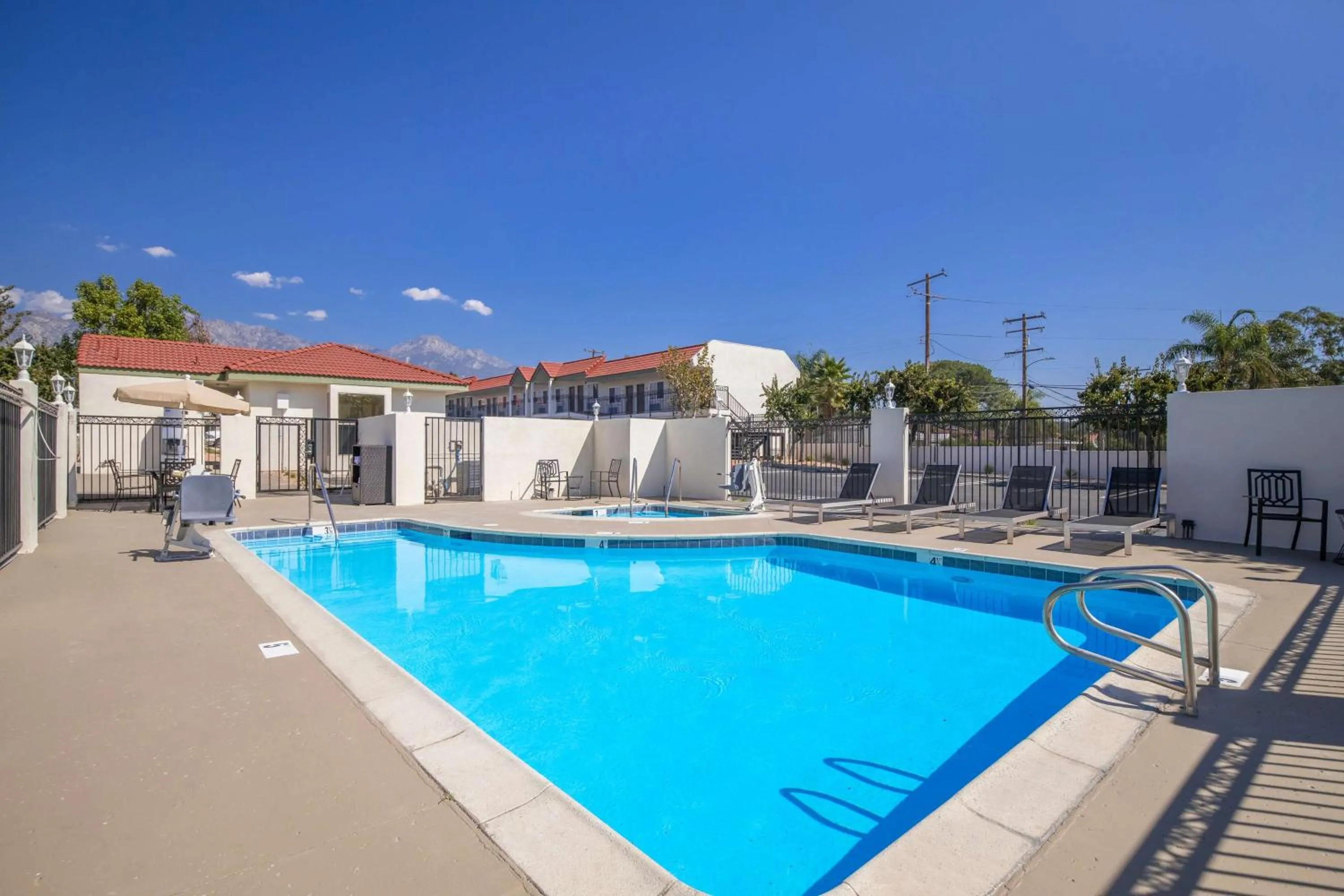 Pool view in SureStay Plus Hotel by Best Western Upland - Ontario North
