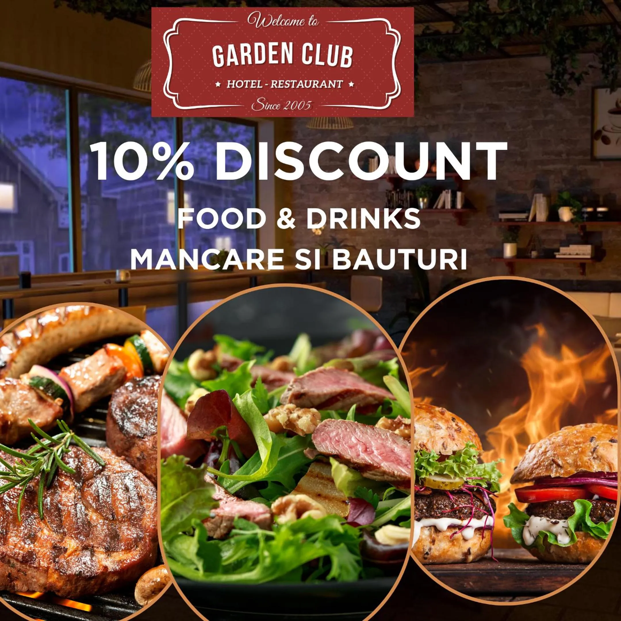 Restaurant/places to eat in Hotel Garden Club