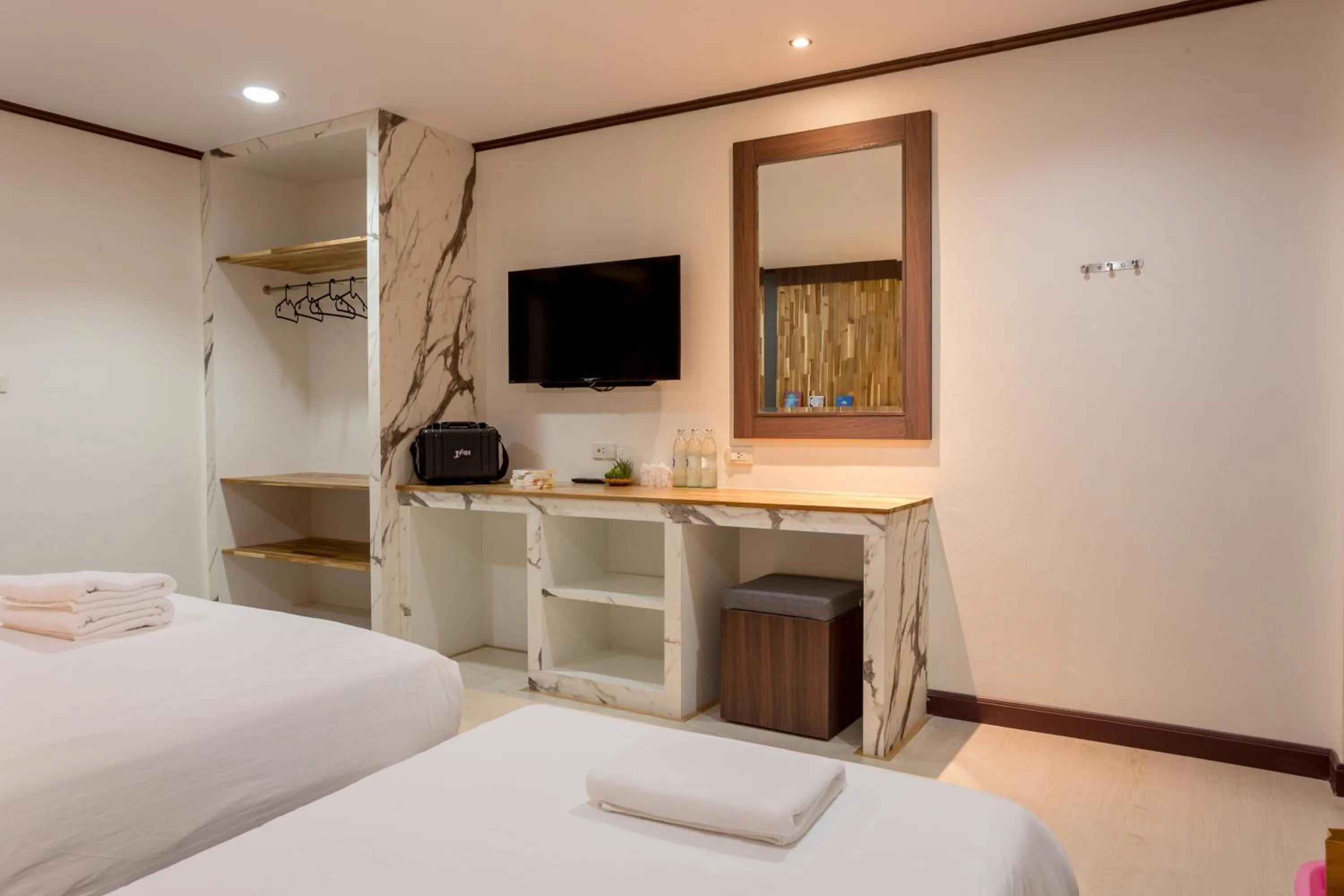 Bed in Phimai Paradise Boutique Hotel