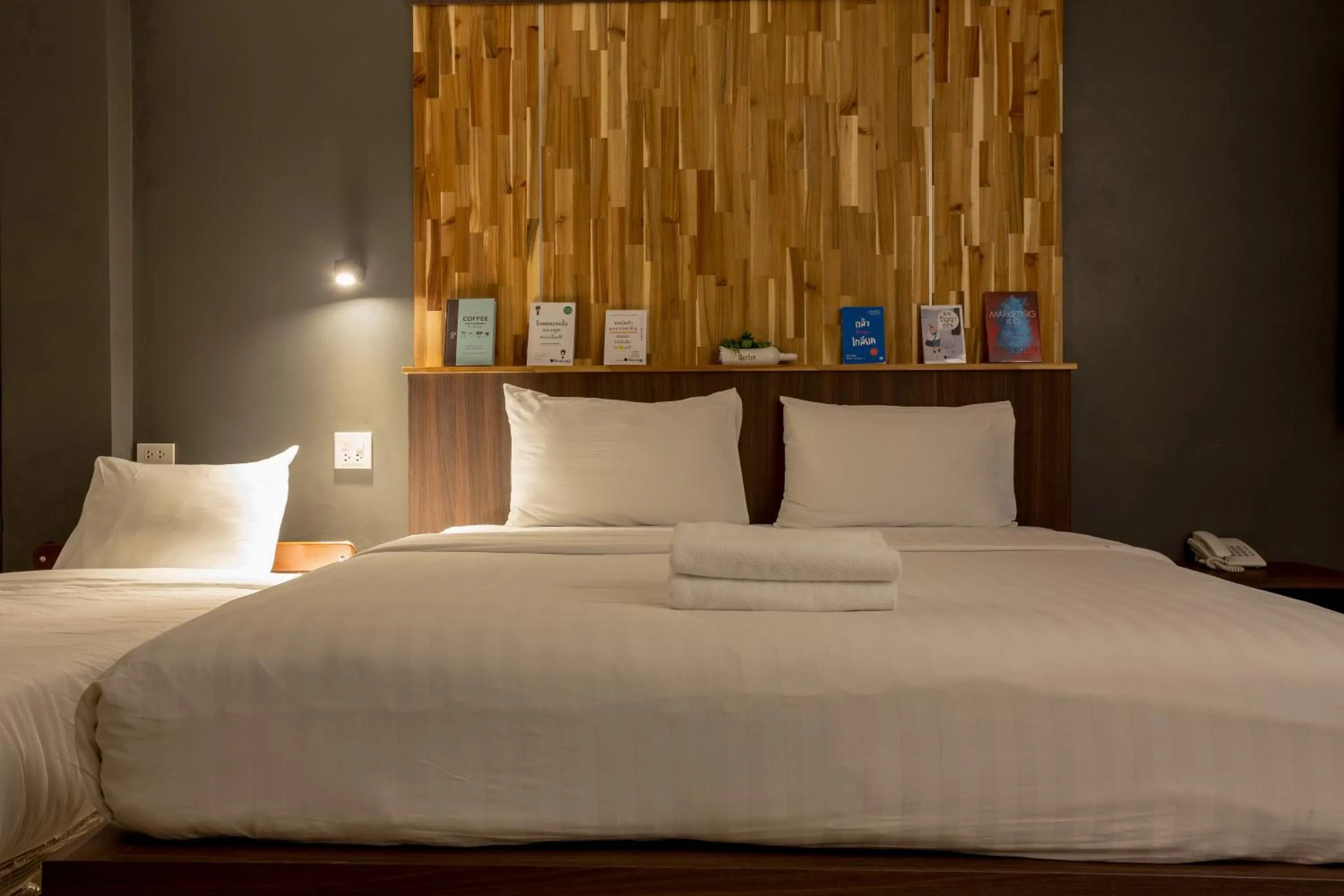 Bed in Phimai Paradise Boutique Hotel
