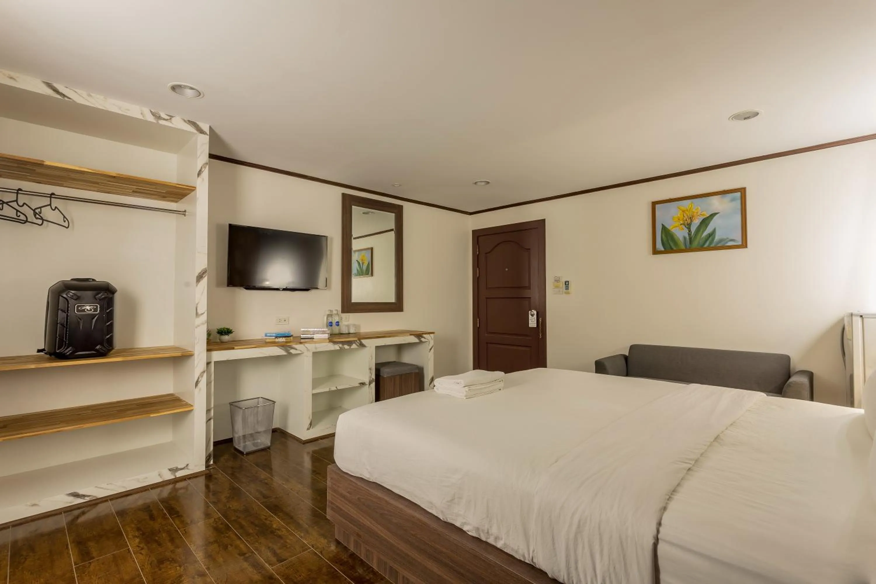 Bed in Phimai Paradise Boutique Hotel