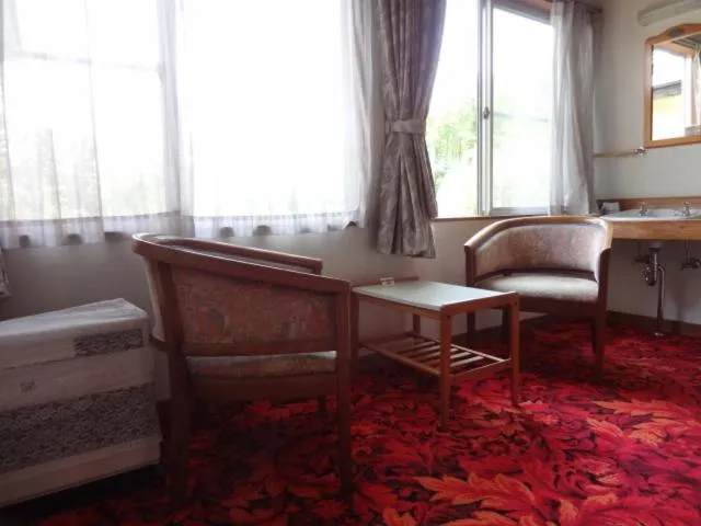 Seating area in Ryokan Fujitomita