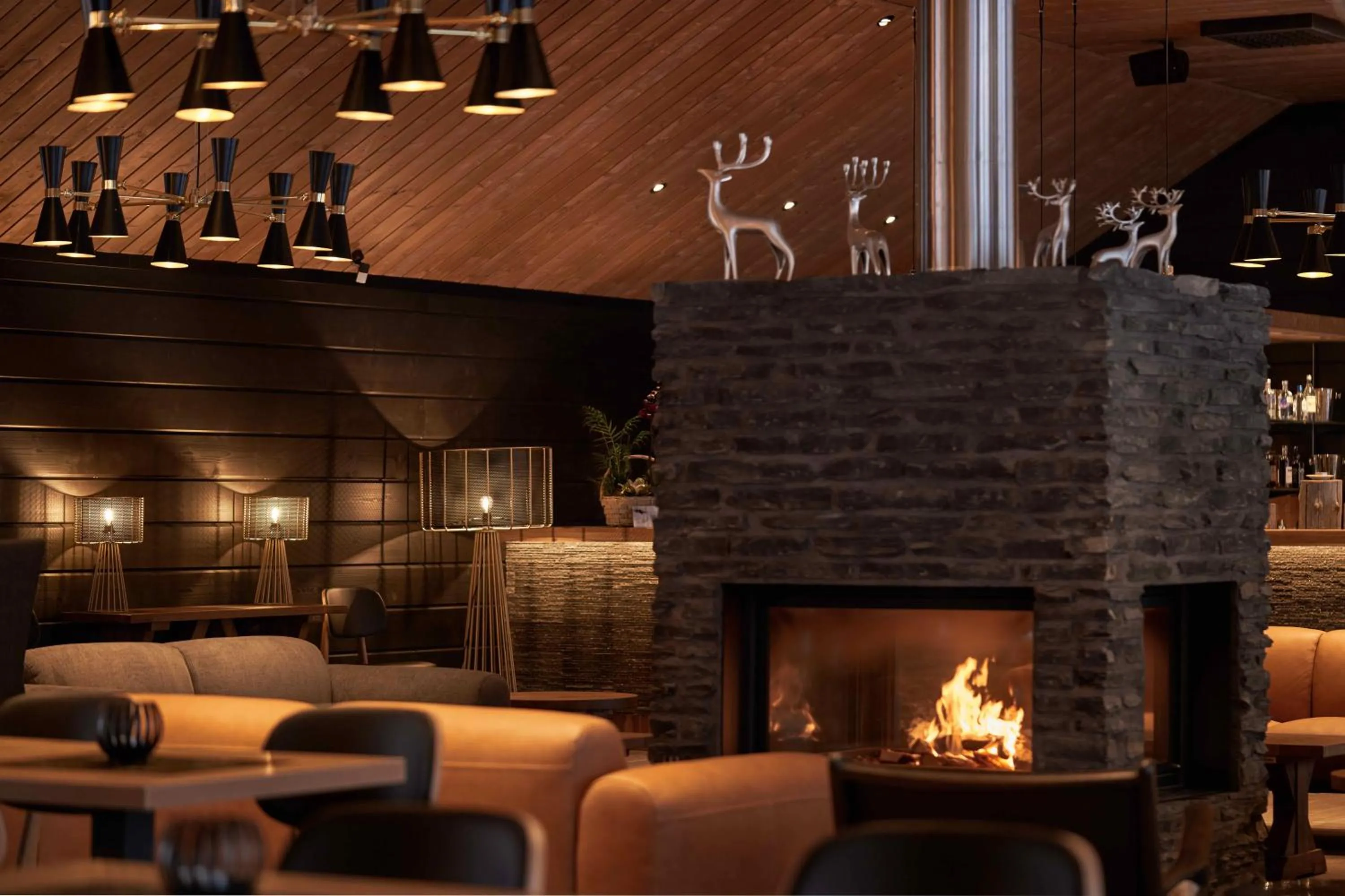 Lobby or reception in Northern Lights Village Levi