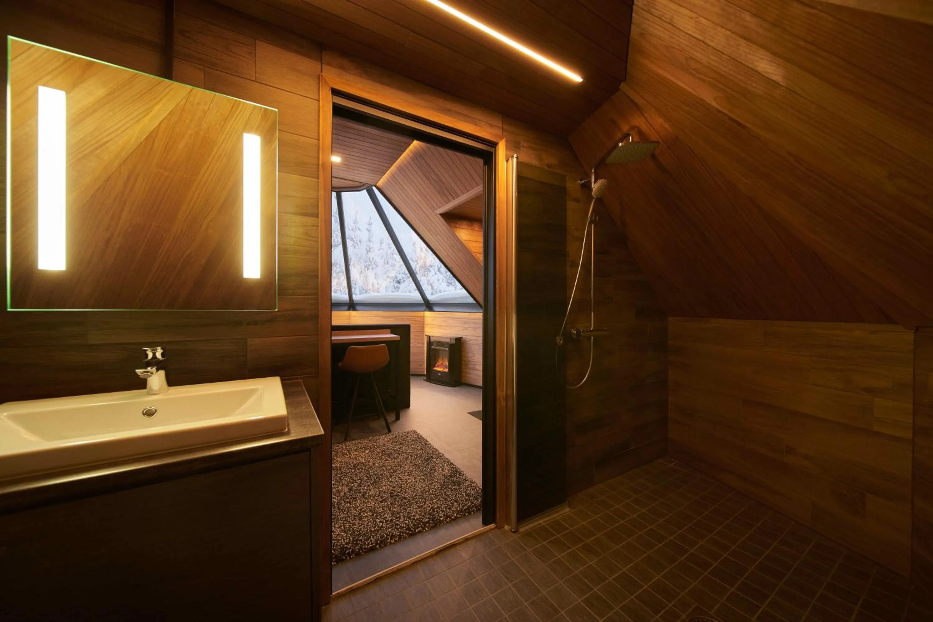 Bathroom in Northern Lights Village Levi