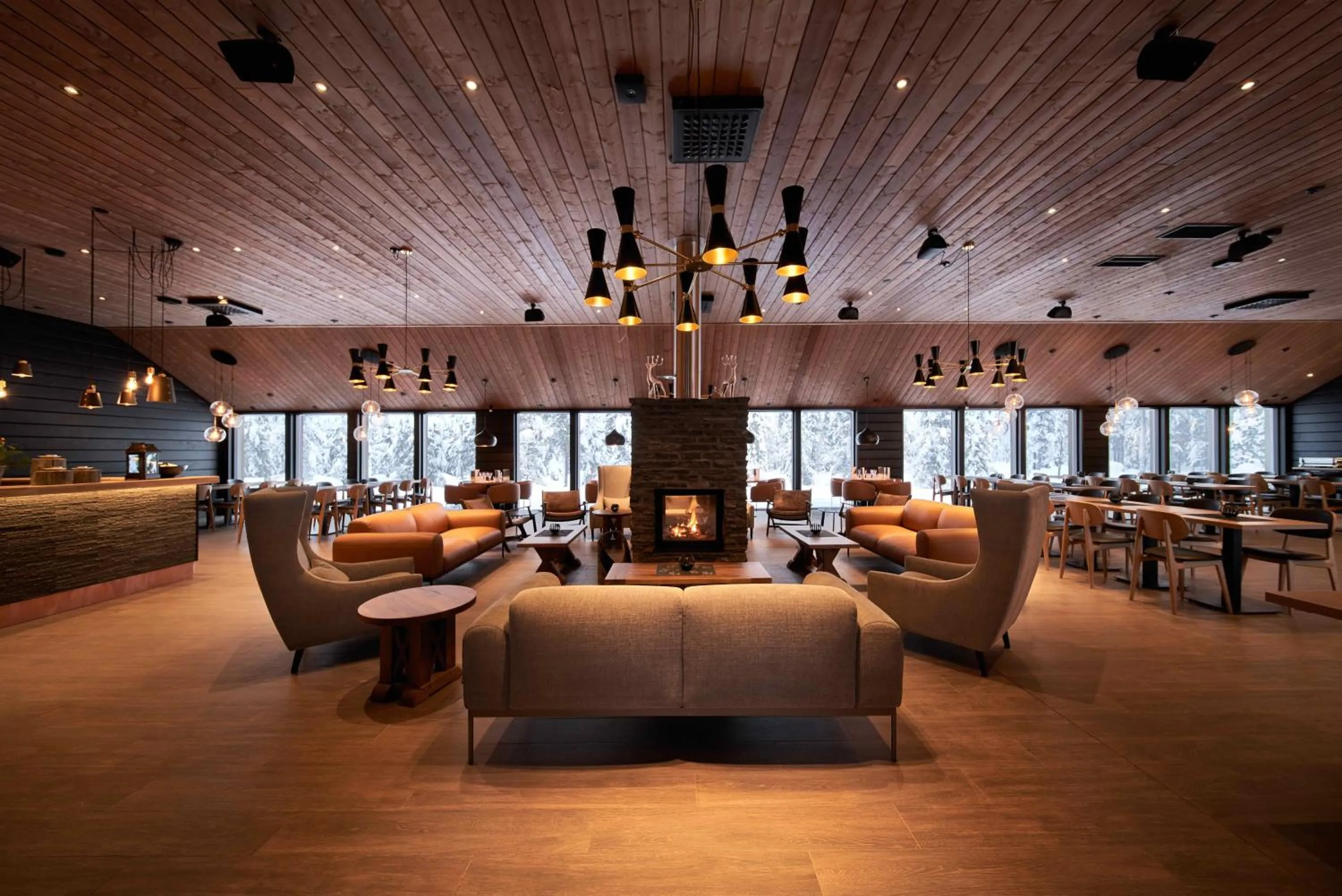 Lobby or reception in Northern Lights Village Levi