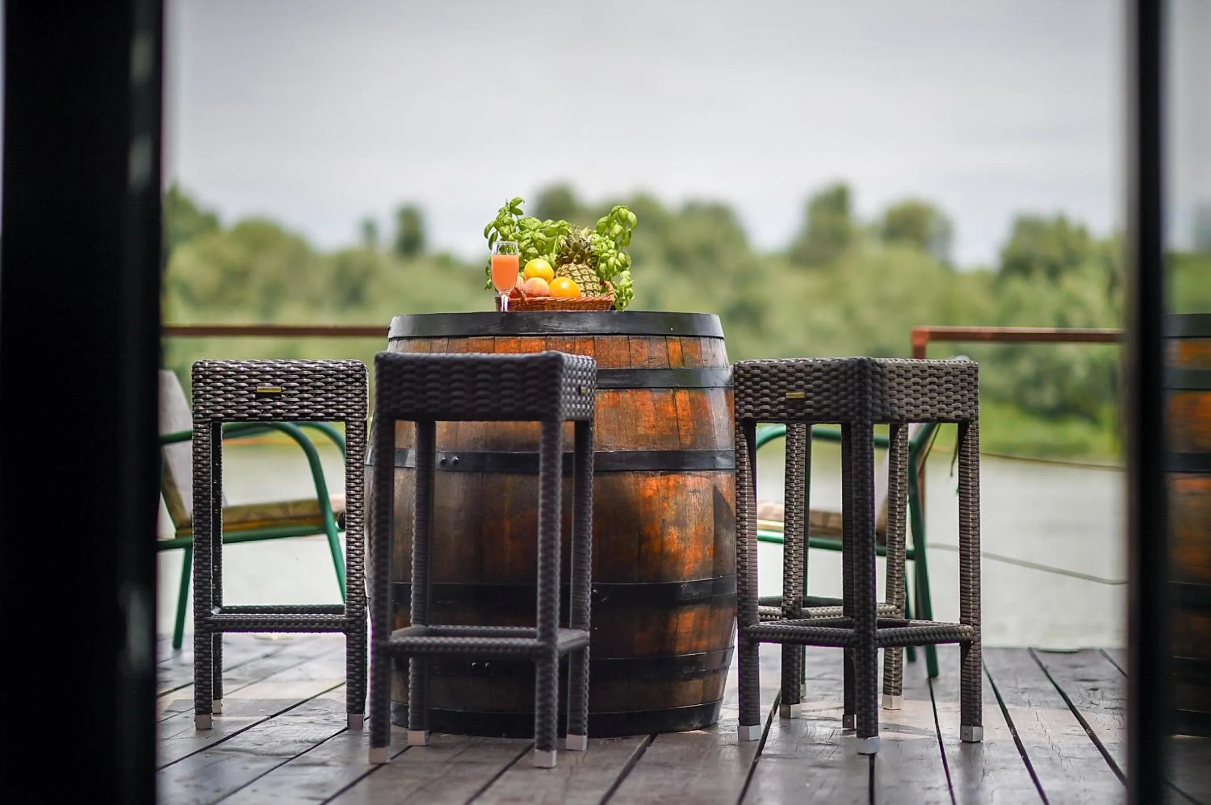 Balcony/Terrace in San Art Floating Hostel & Apartments