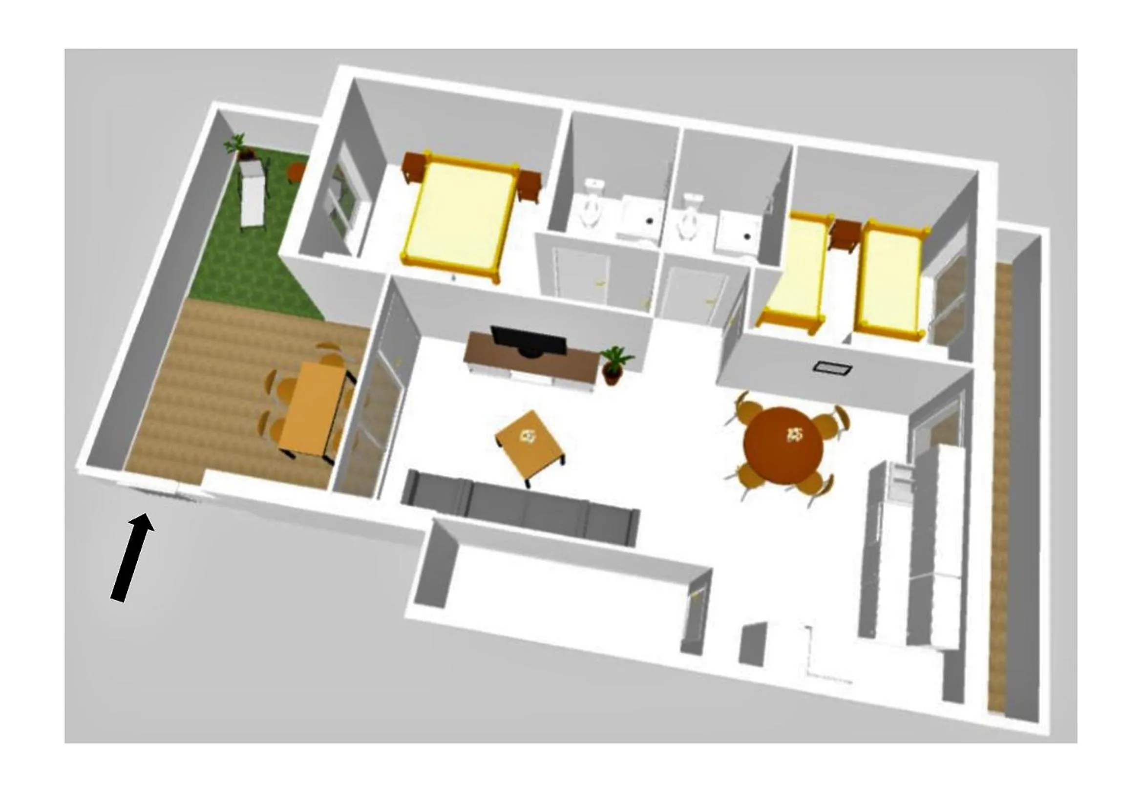 Floor plan in Higuericas Beach Apartment