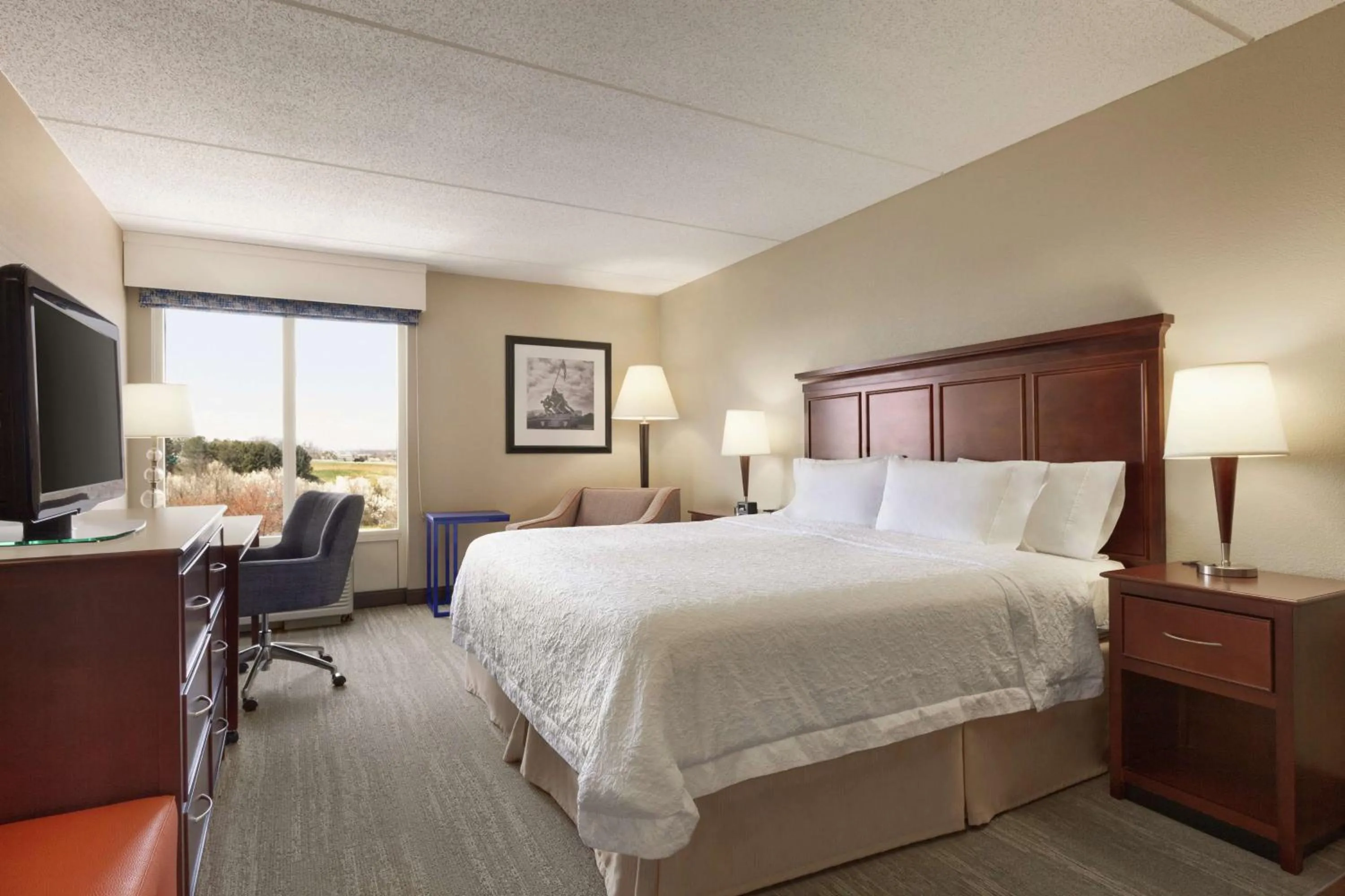 Bedroom, Bed in Hampton Inn Dulles/Cascades