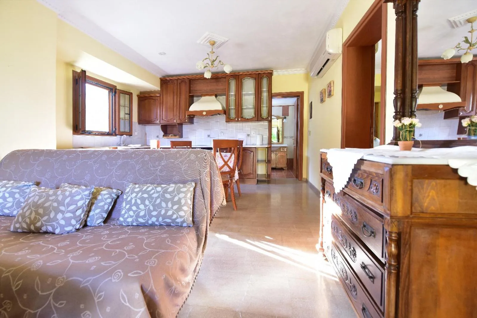 Bed in Limnionas Bay Village Hotel