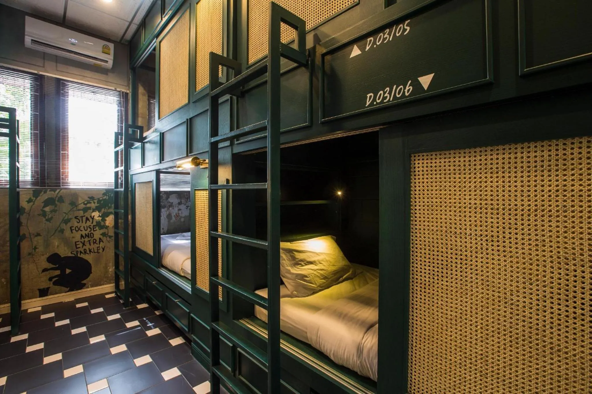 Bed in Azure Hostel Bangkok