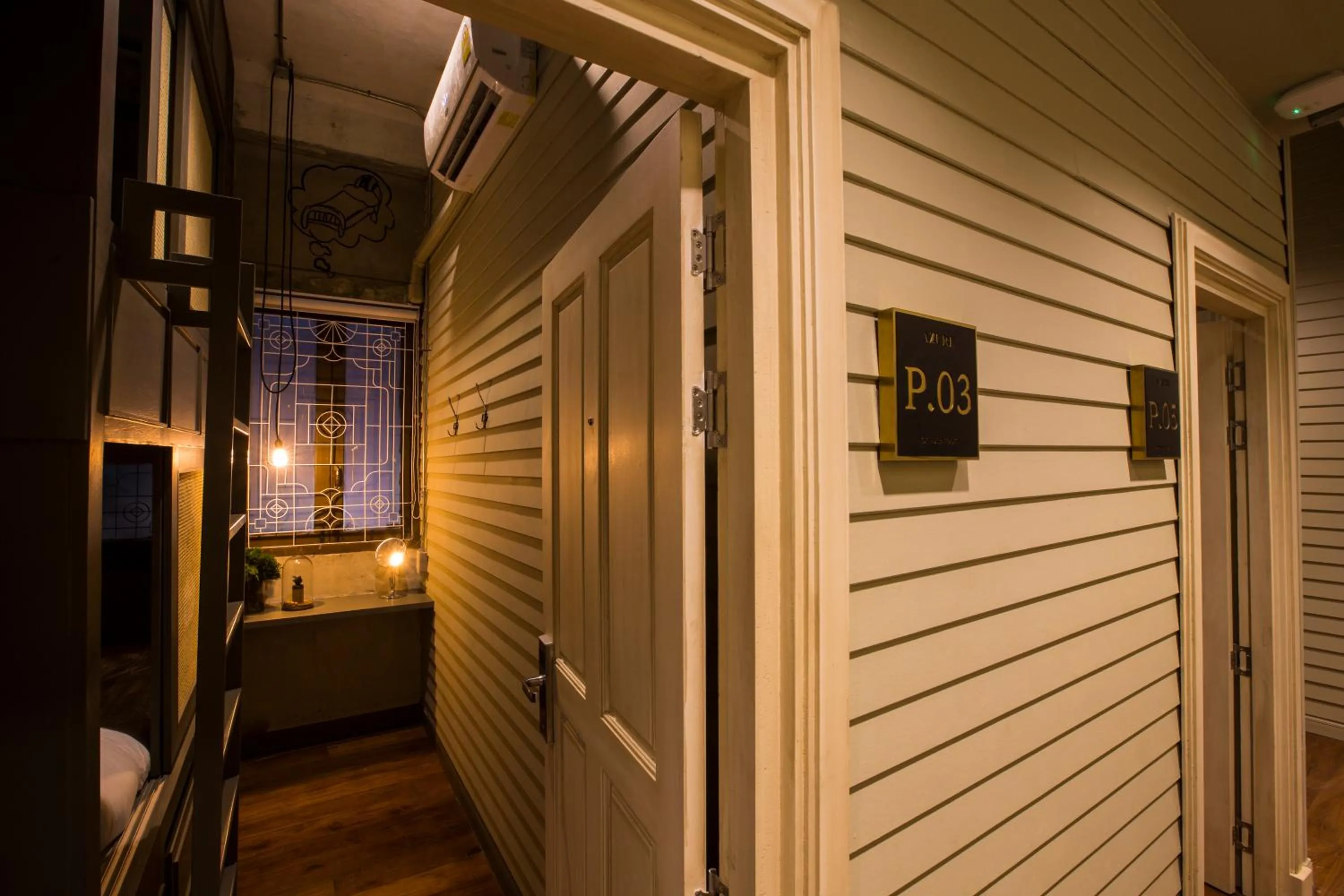 Decorative detail in Azure Hostel Bangkok