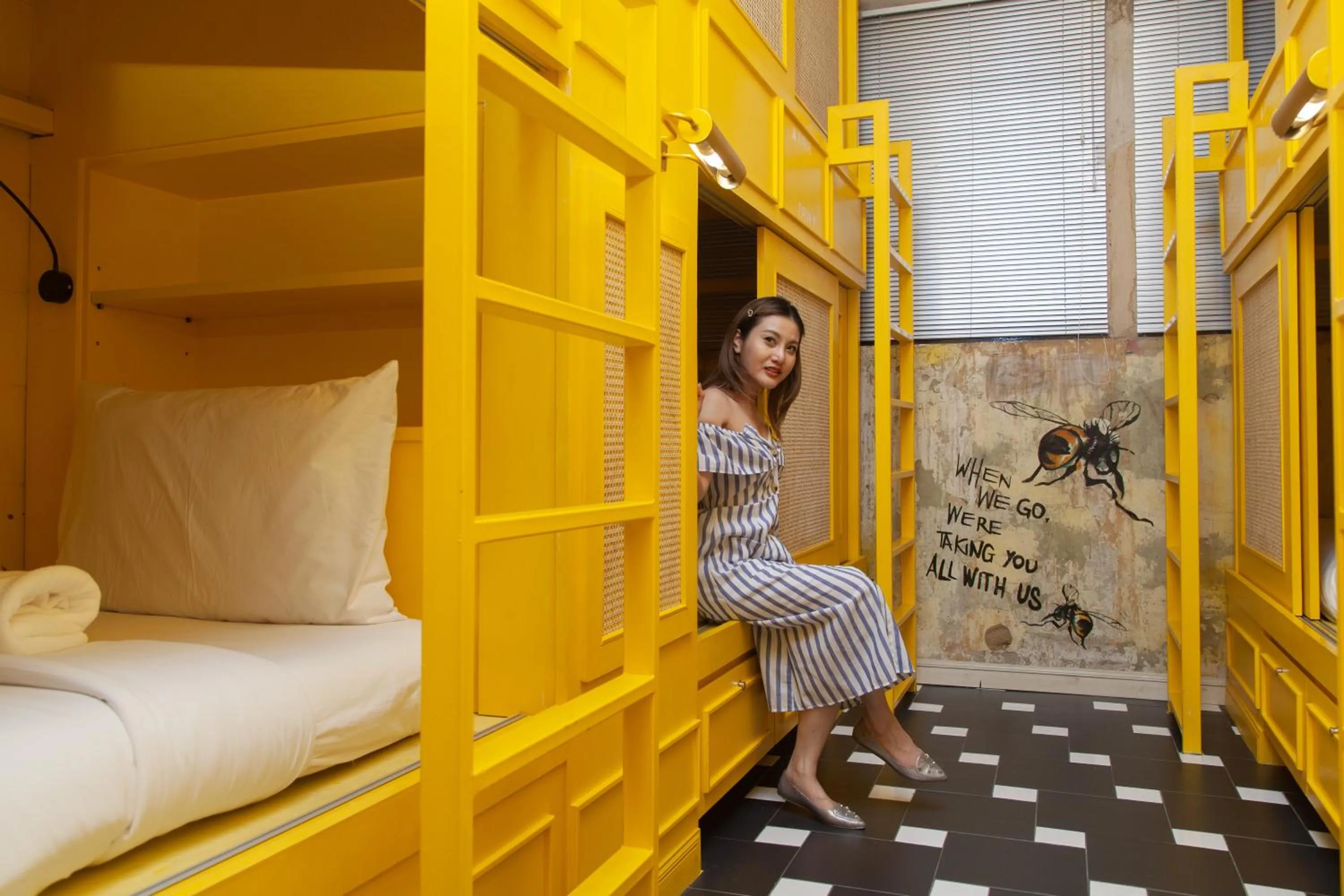 People, Bed in Azure Hostel Bangkok