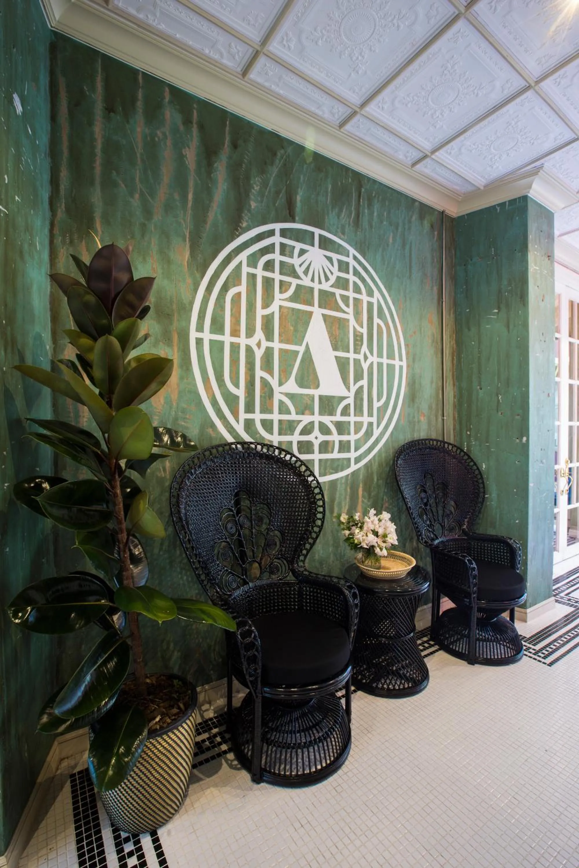 Patio in Azure Hostel Bangkok