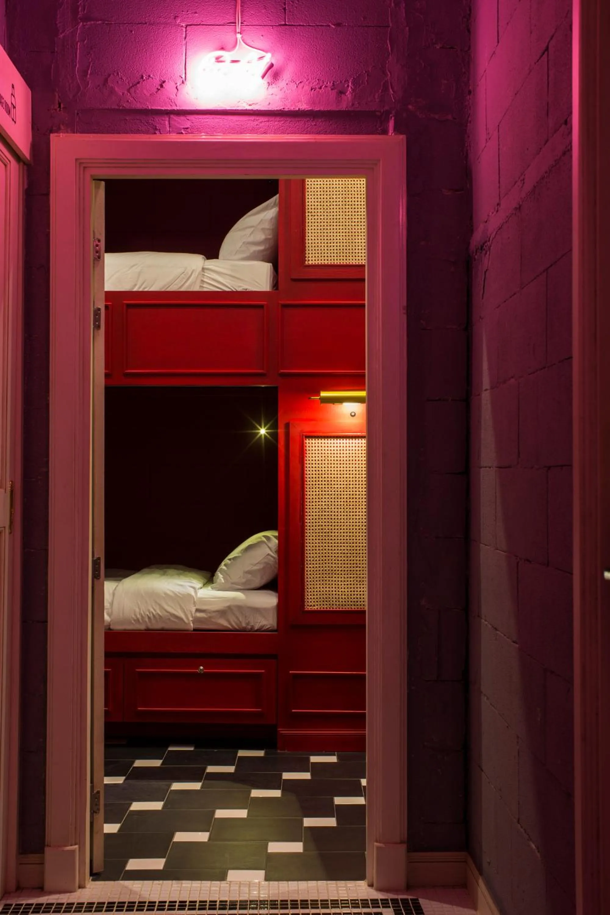 Decorative detail, Bed in Azure Hostel Bangkok