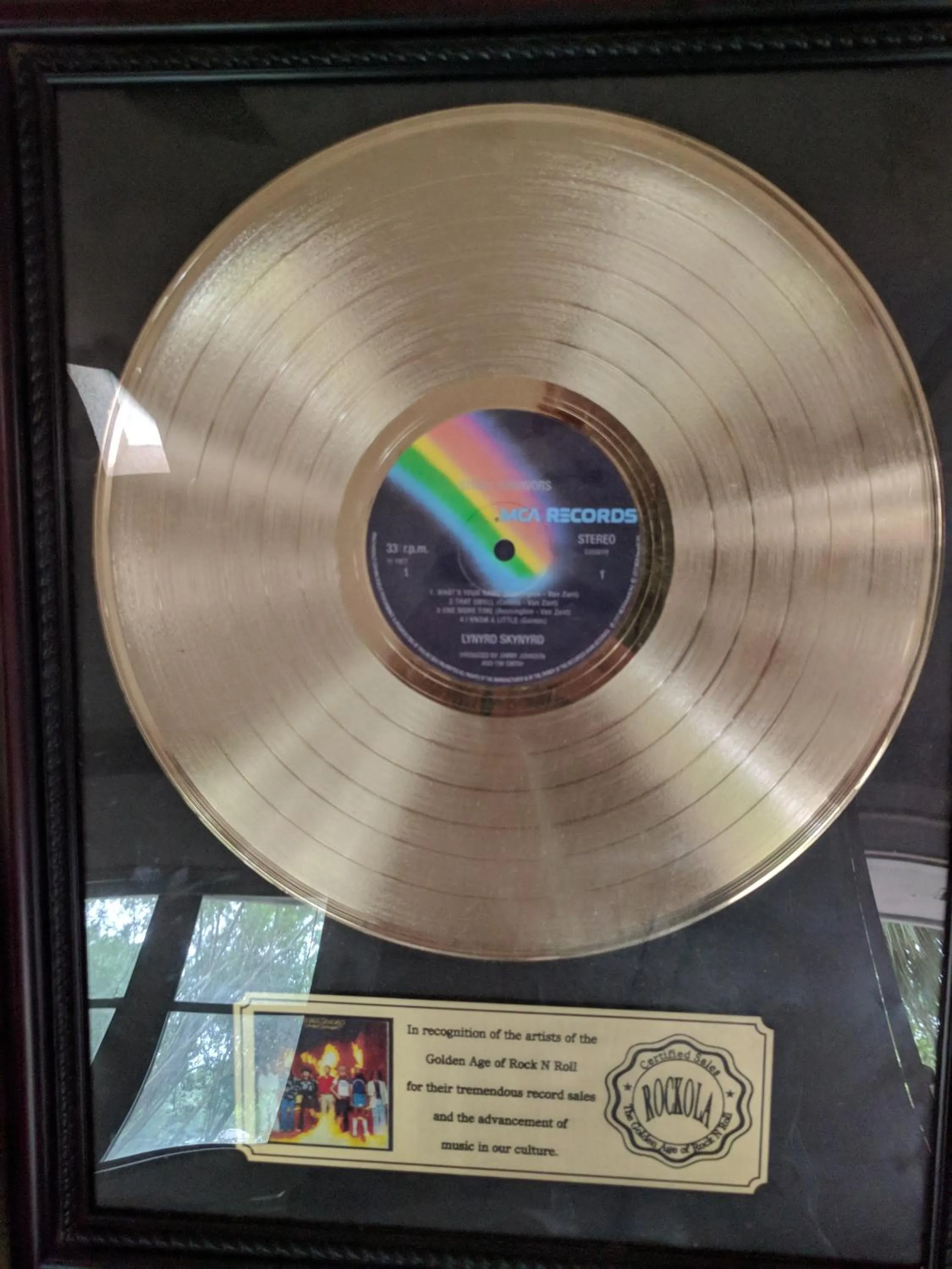 Certificate/Award in The Van Zant House