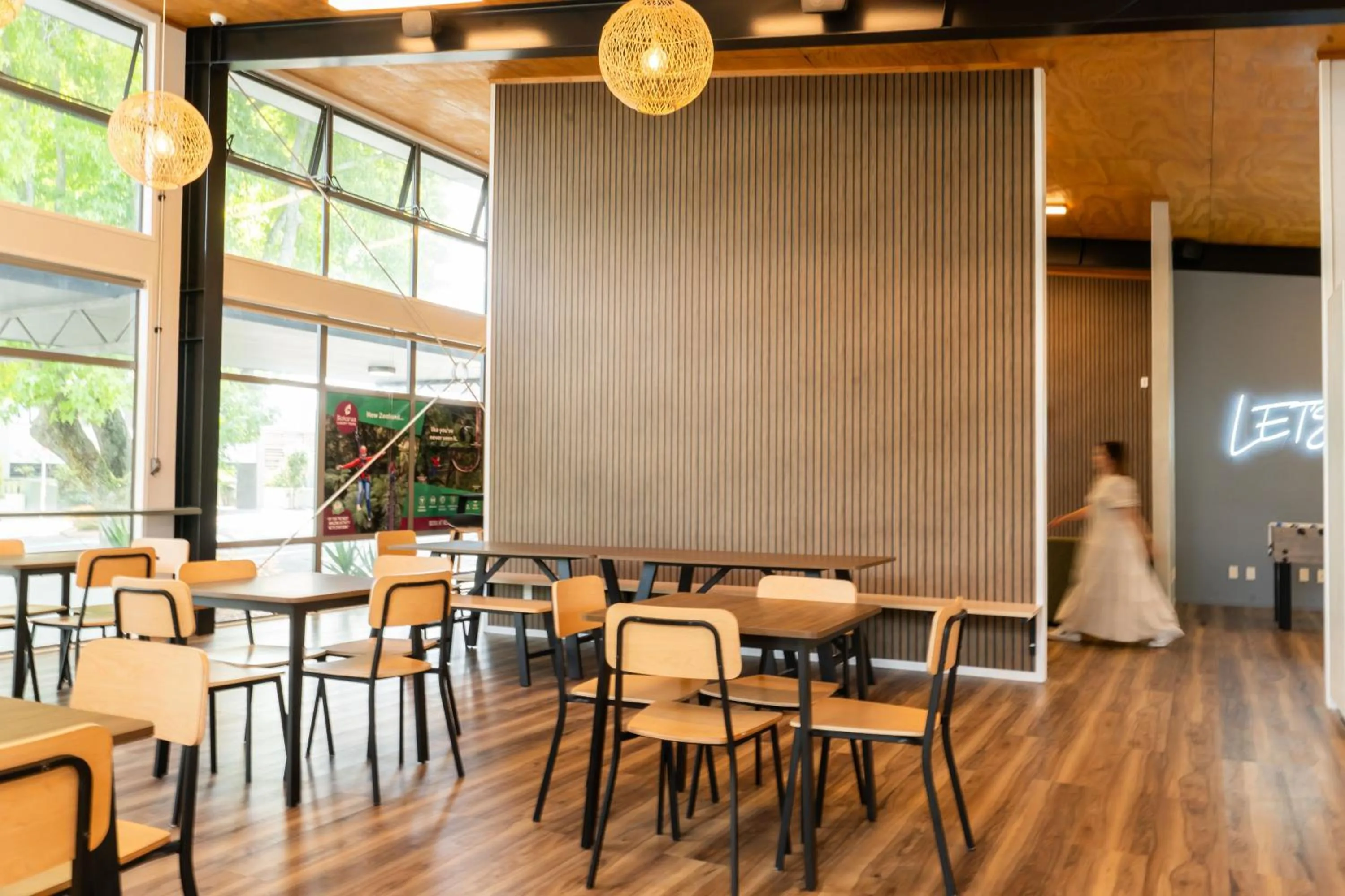 Seating area in Haka House Rotorua