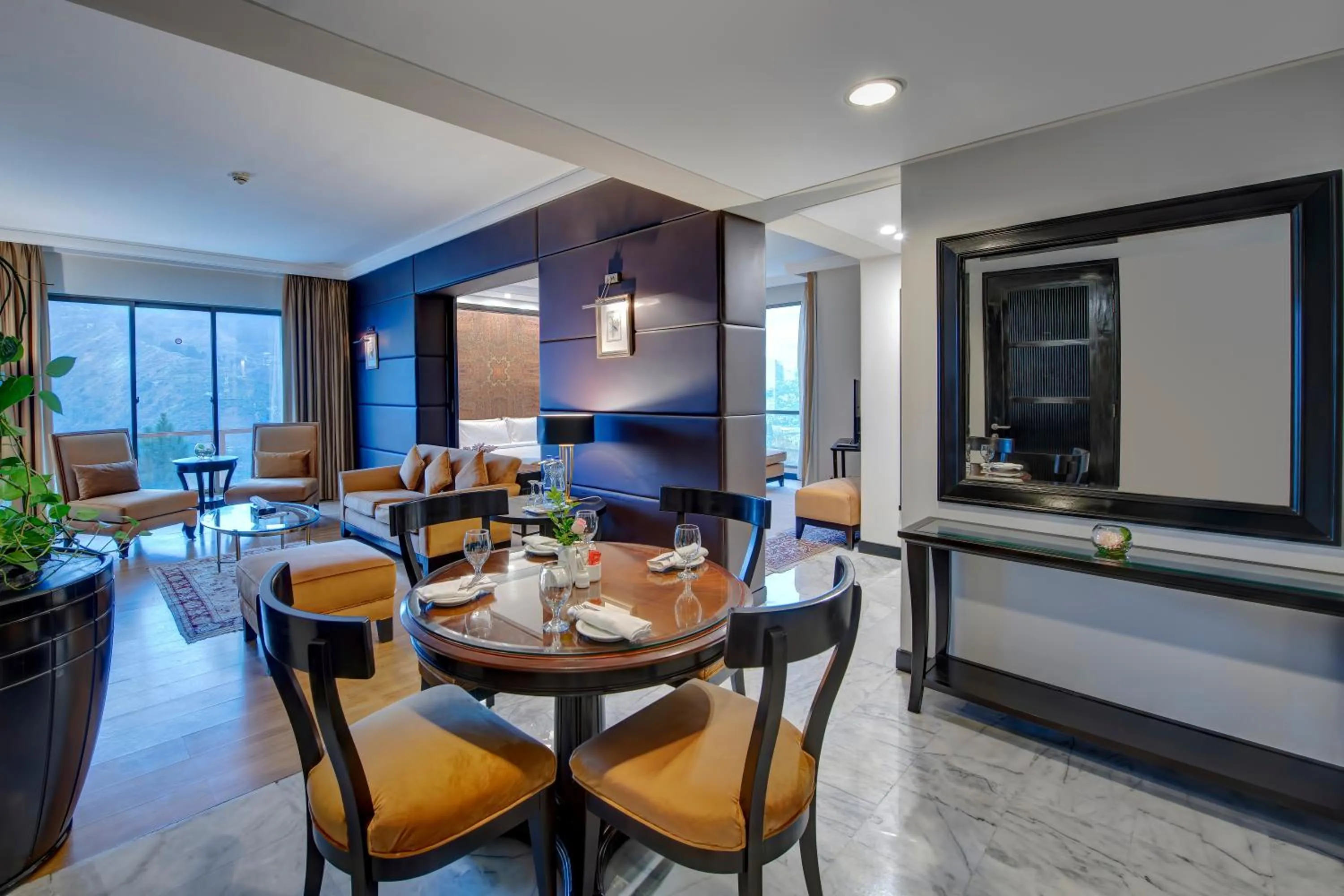 Seating area in Pearl Continental Hotel, Muzaffarabad