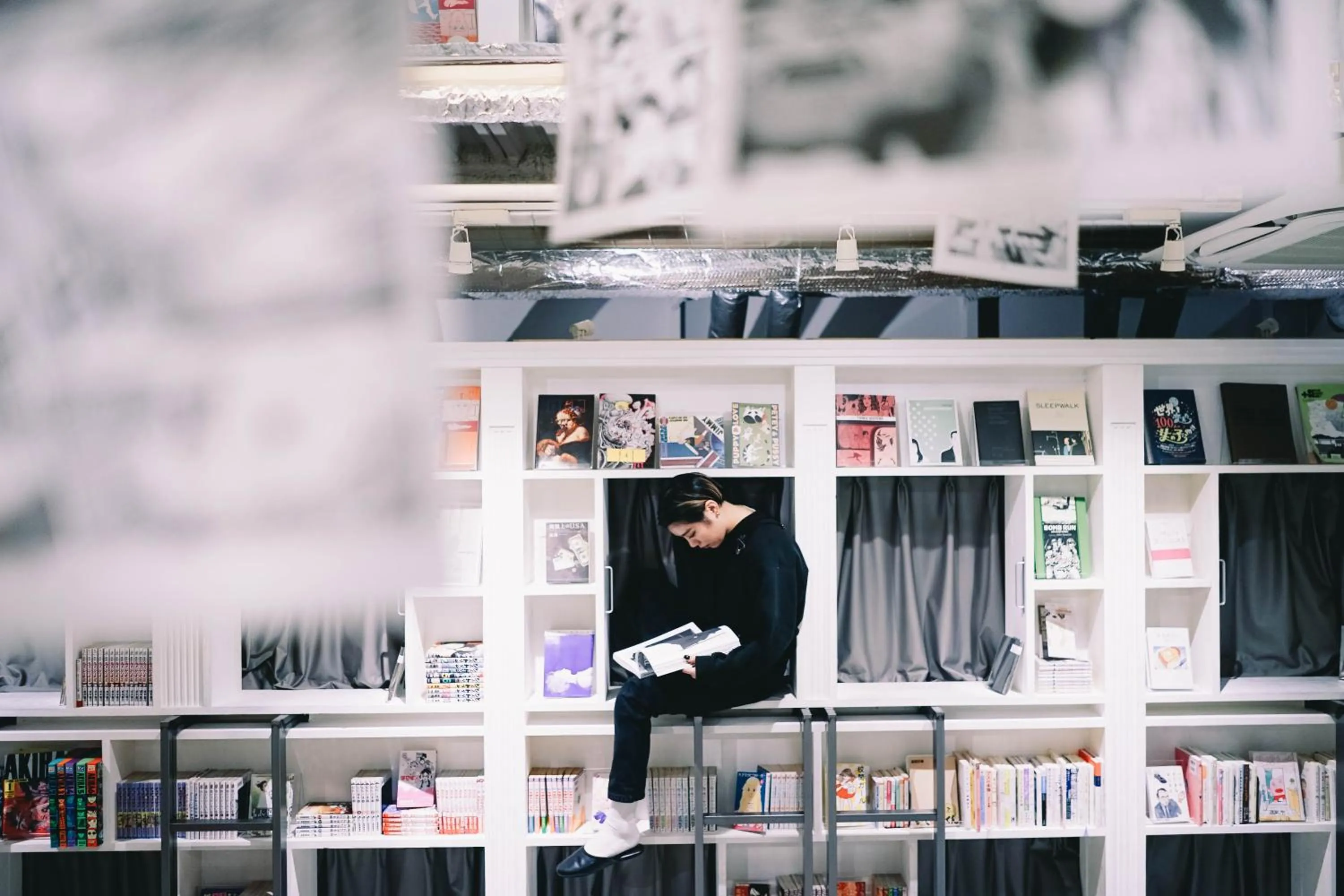Communal lounge/ TV room in BOOK AND BED TOKYO Shinsaibashi