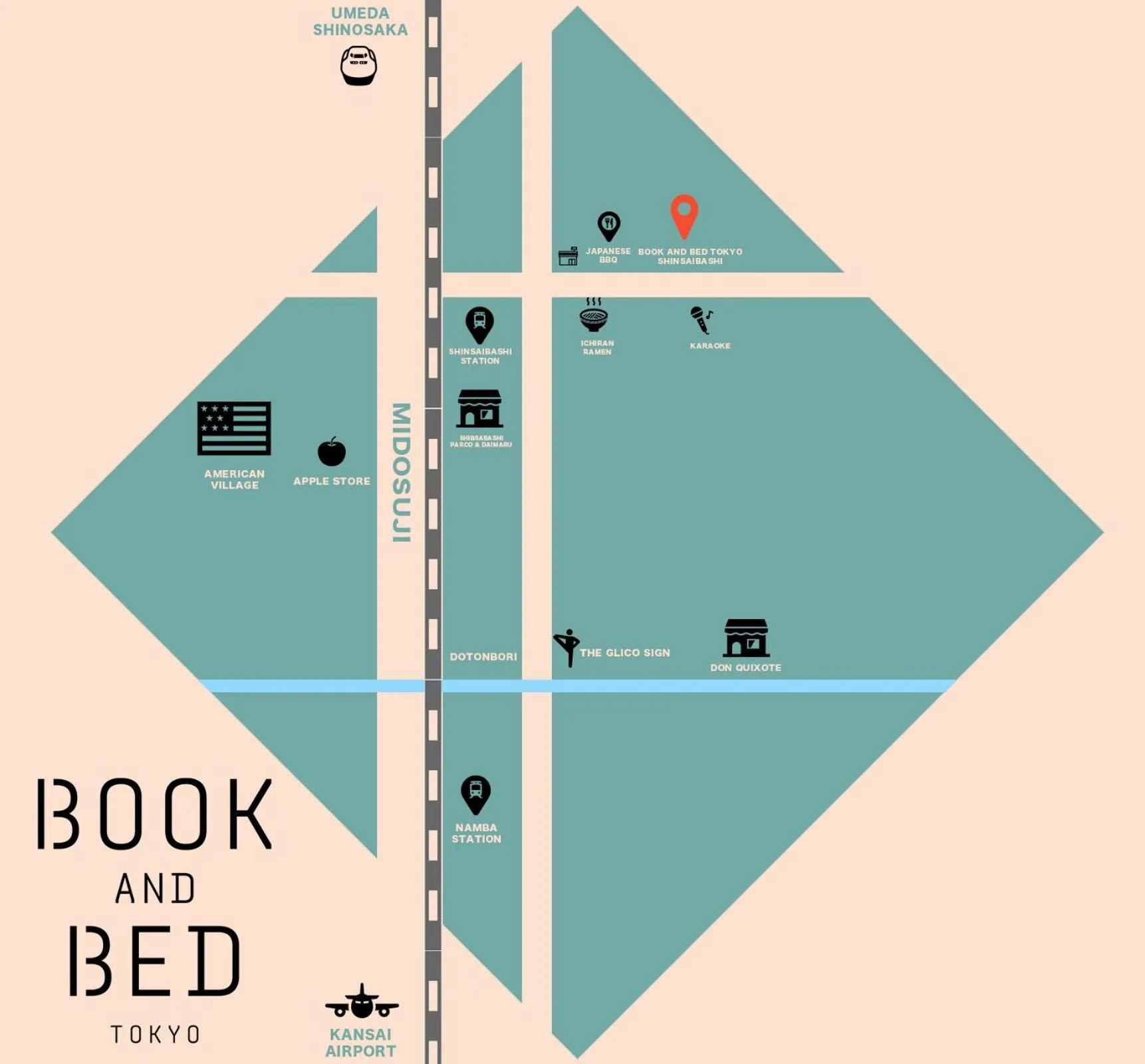 Off site in BOOK AND BED TOKYO Shinsaibashi