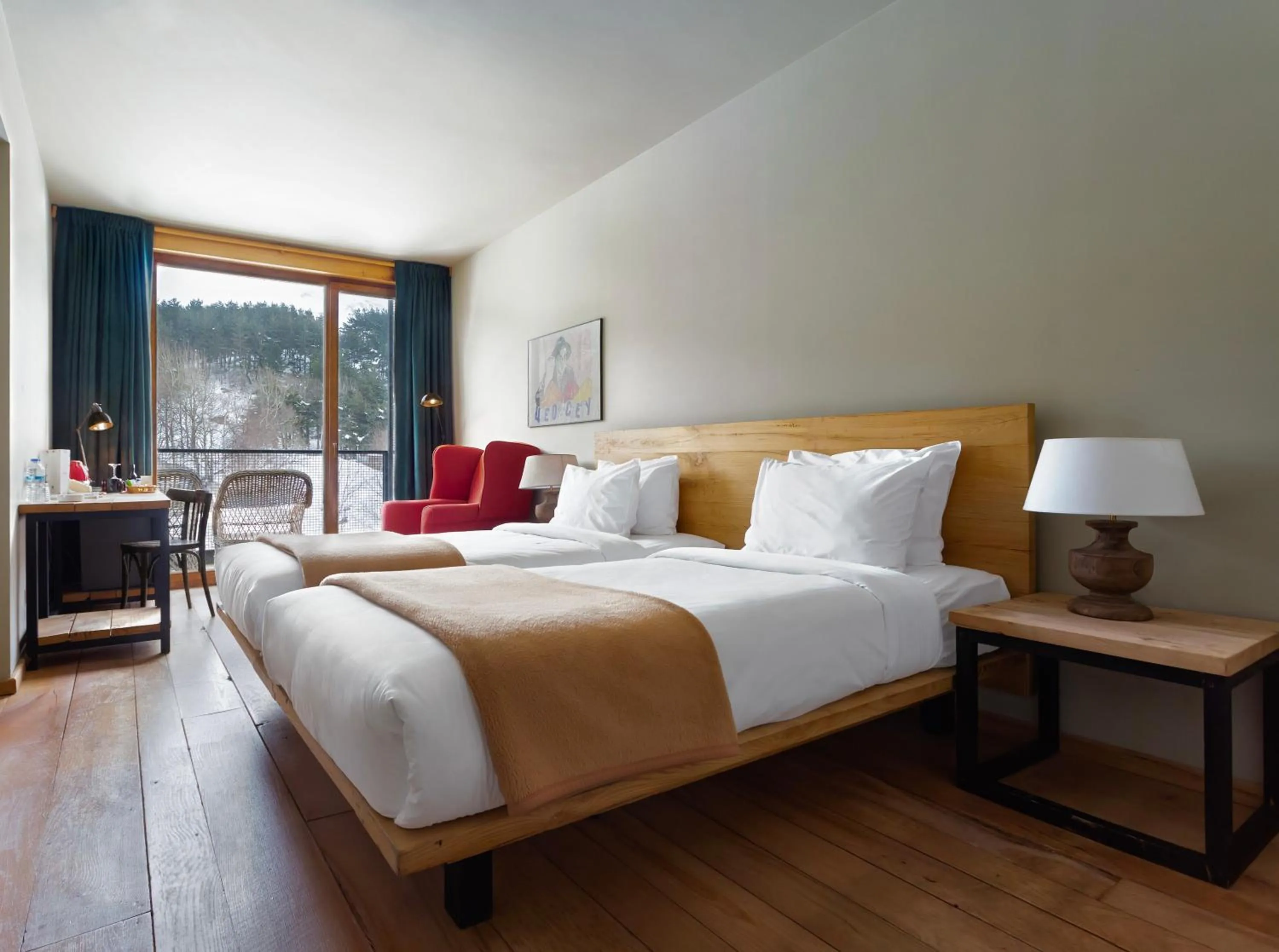 Bed in Rooms Hotel Kazbegi