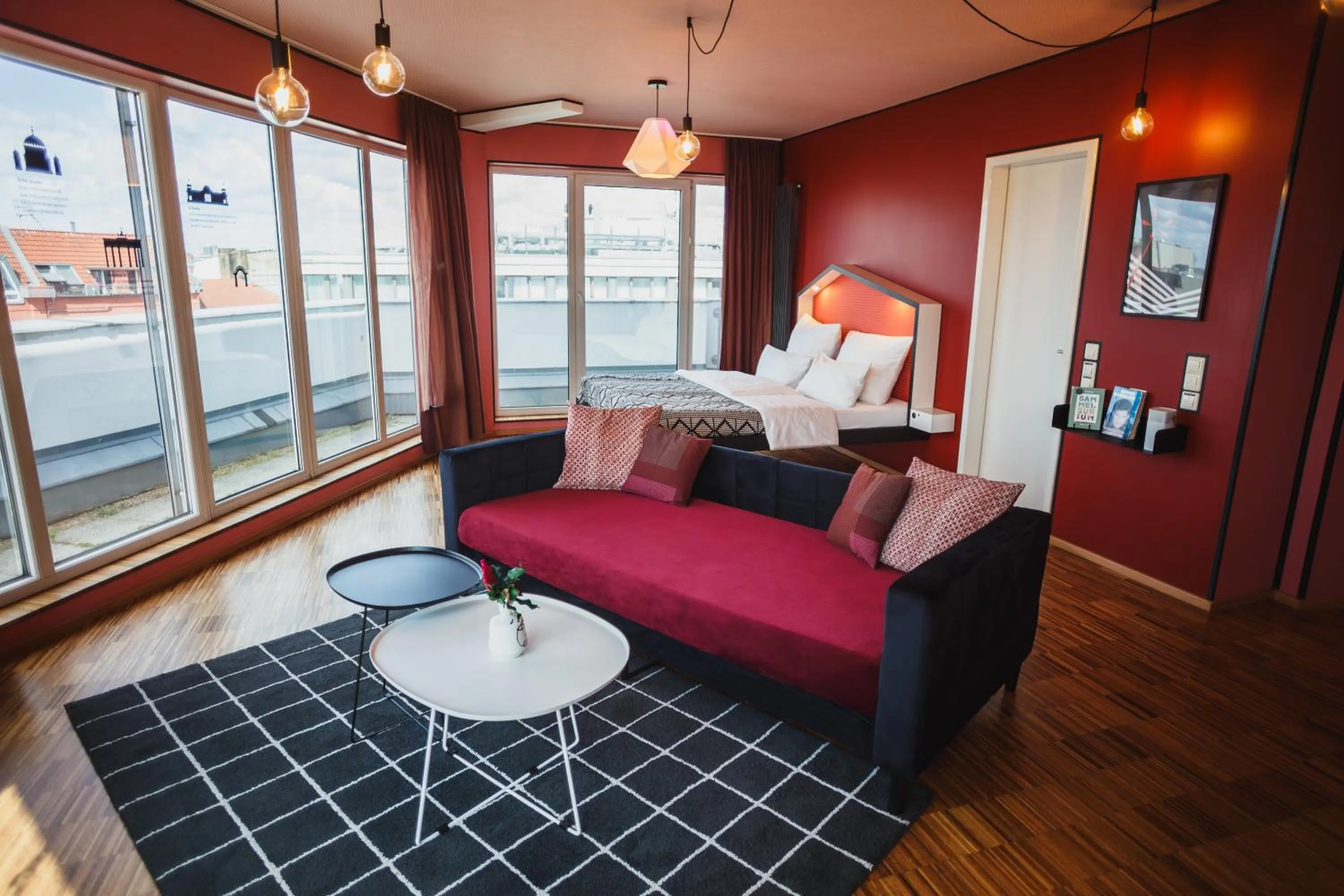 Living room in The Circus Hostel