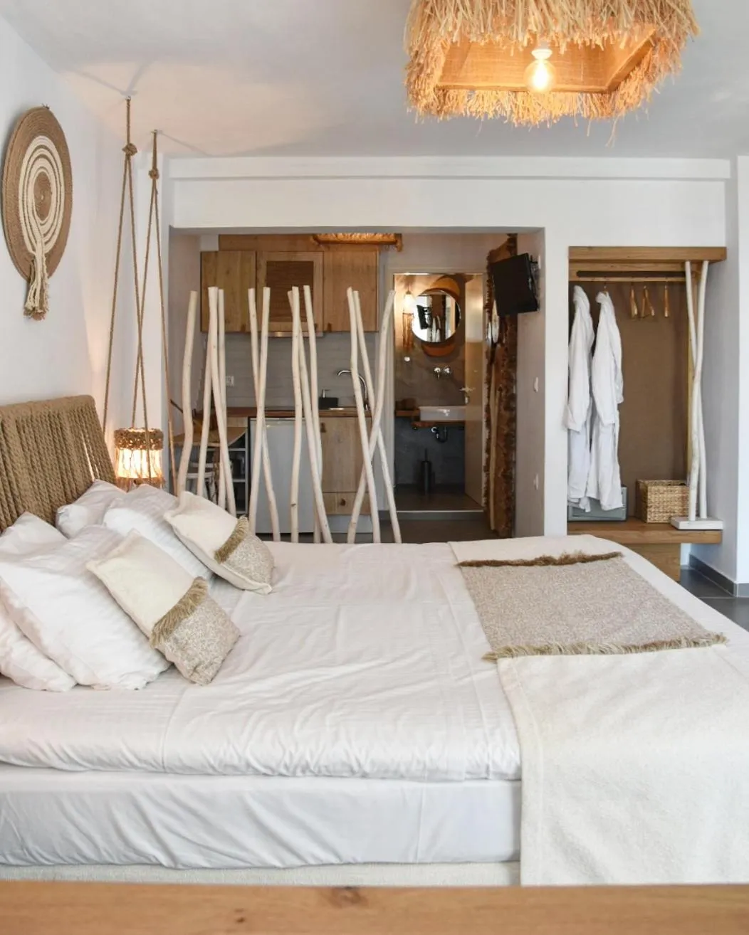 Bed in Angelos Design Suites