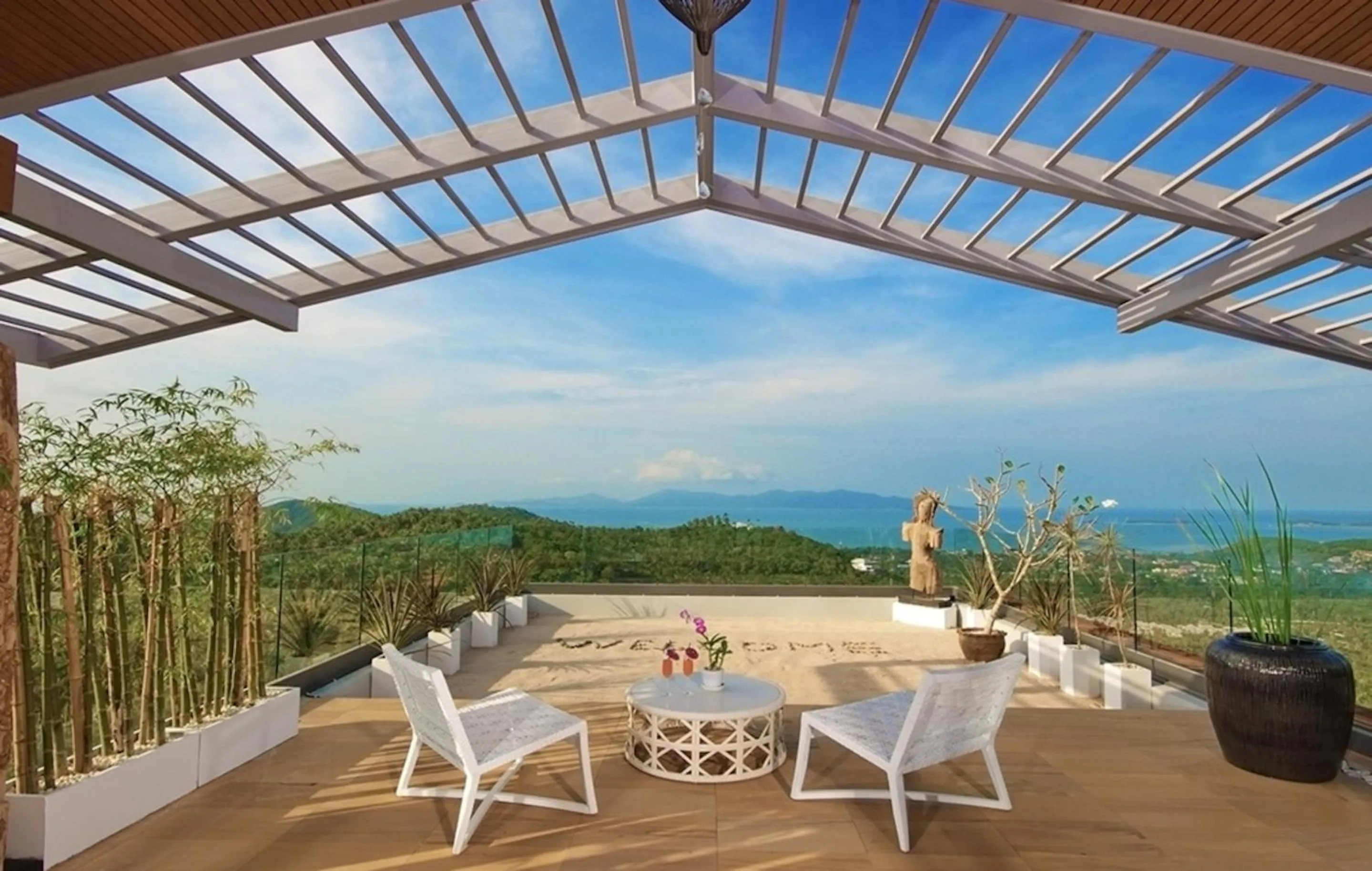 Patio in 9 Bedroom Sea Blue View Villa - 5 Star with Staff SDV080A-By Samui Dream Villas