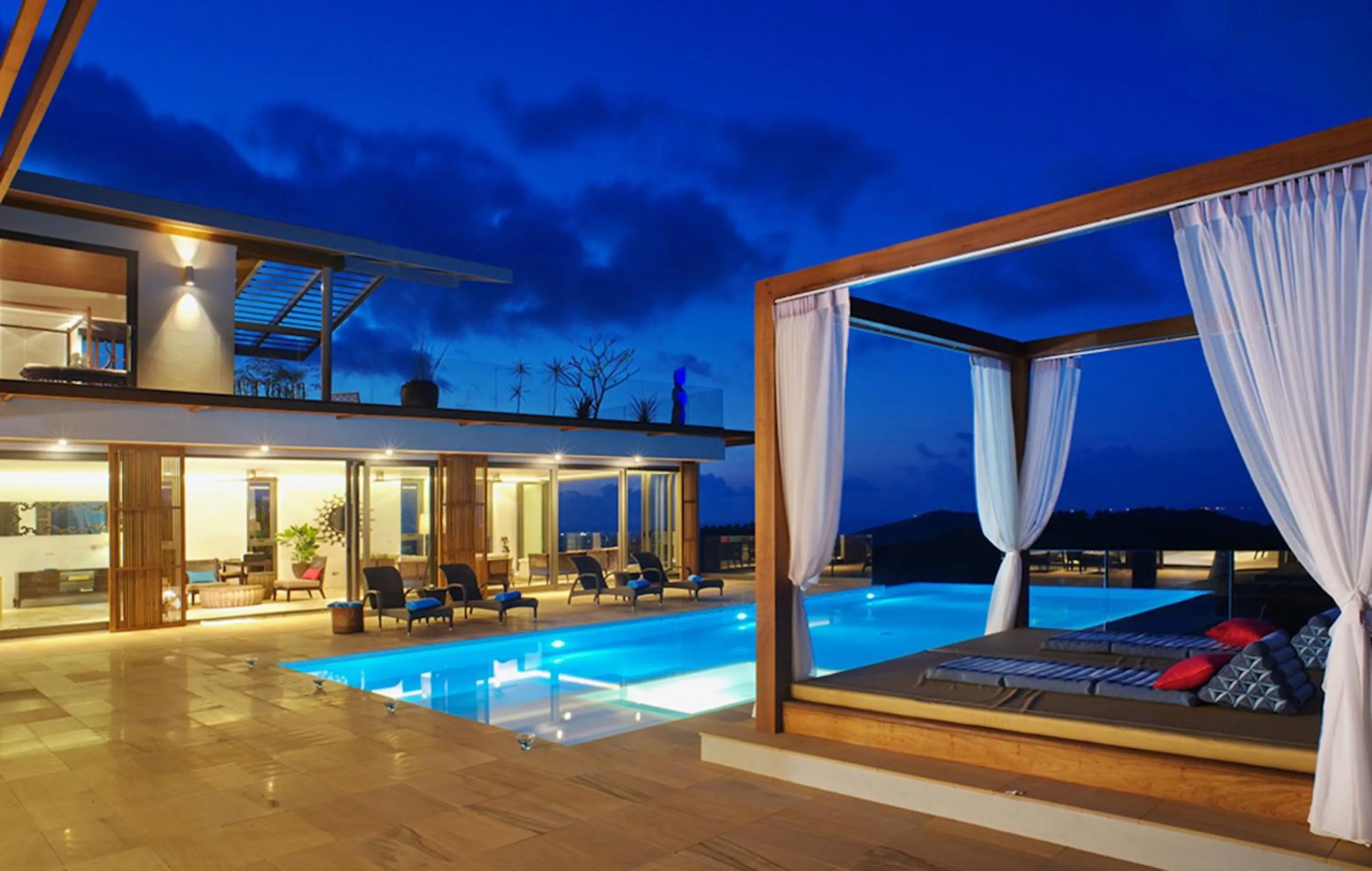 Swimming pool in 9 Bedroom Sea Blue View Villa - 5 Star with Staff SDV080A-By Samui Dream Villas