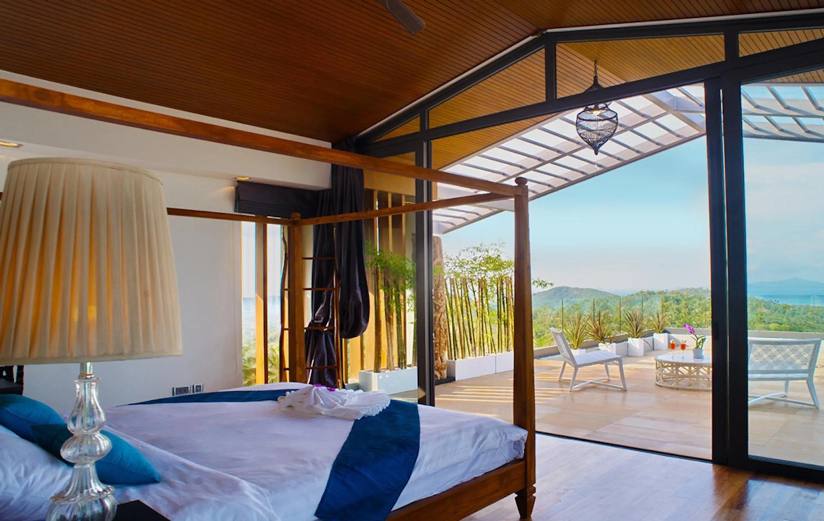 Bedroom, Bed in 9 Bedroom Sea Blue View Villa - 5 Star with Staff SDV080A-By Samui Dream Villas