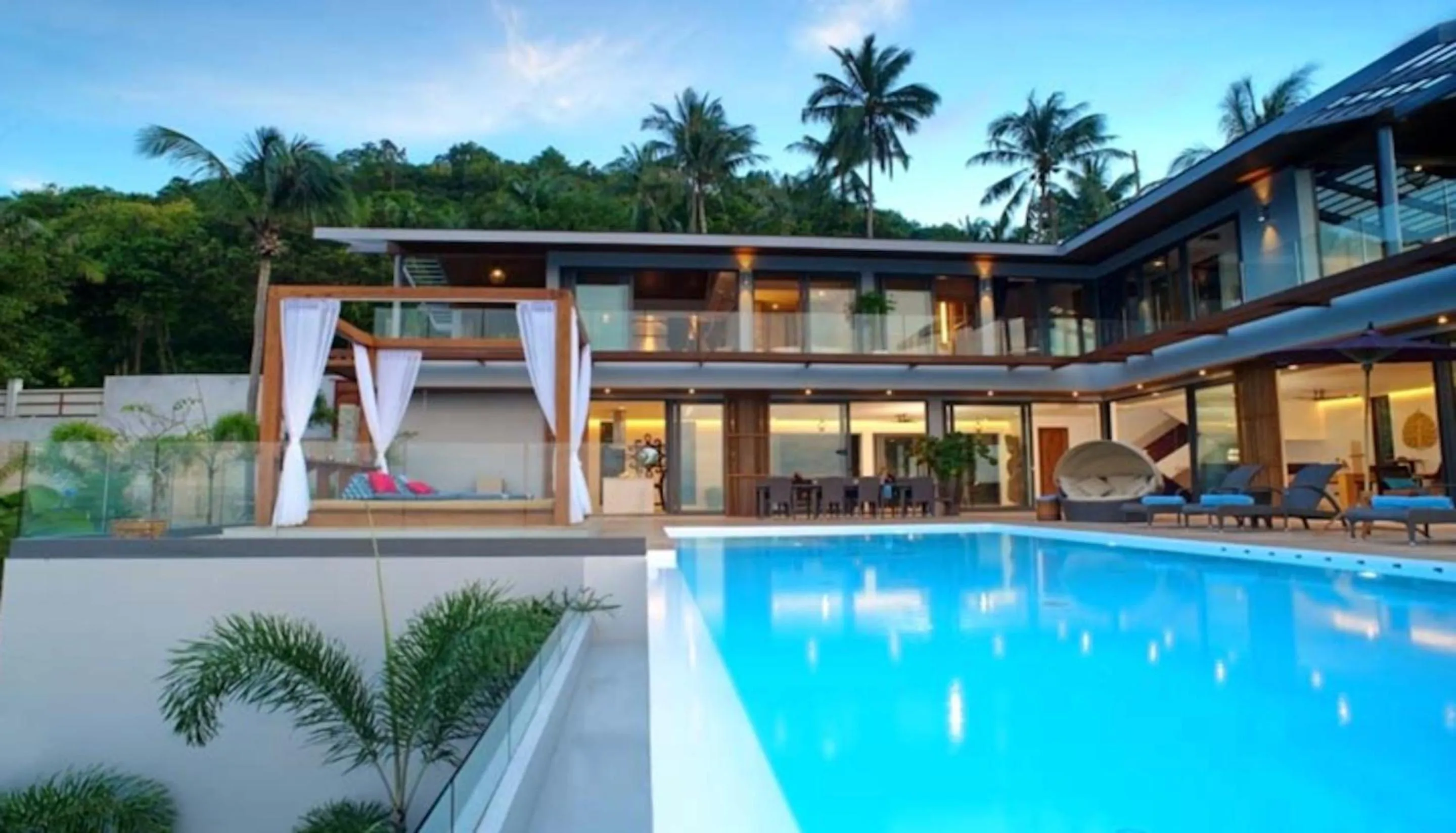 Swimming pool in 9 Bedroom Sea Blue View Villa - 5 Star with Staff SDV080A-By Samui Dream Villas