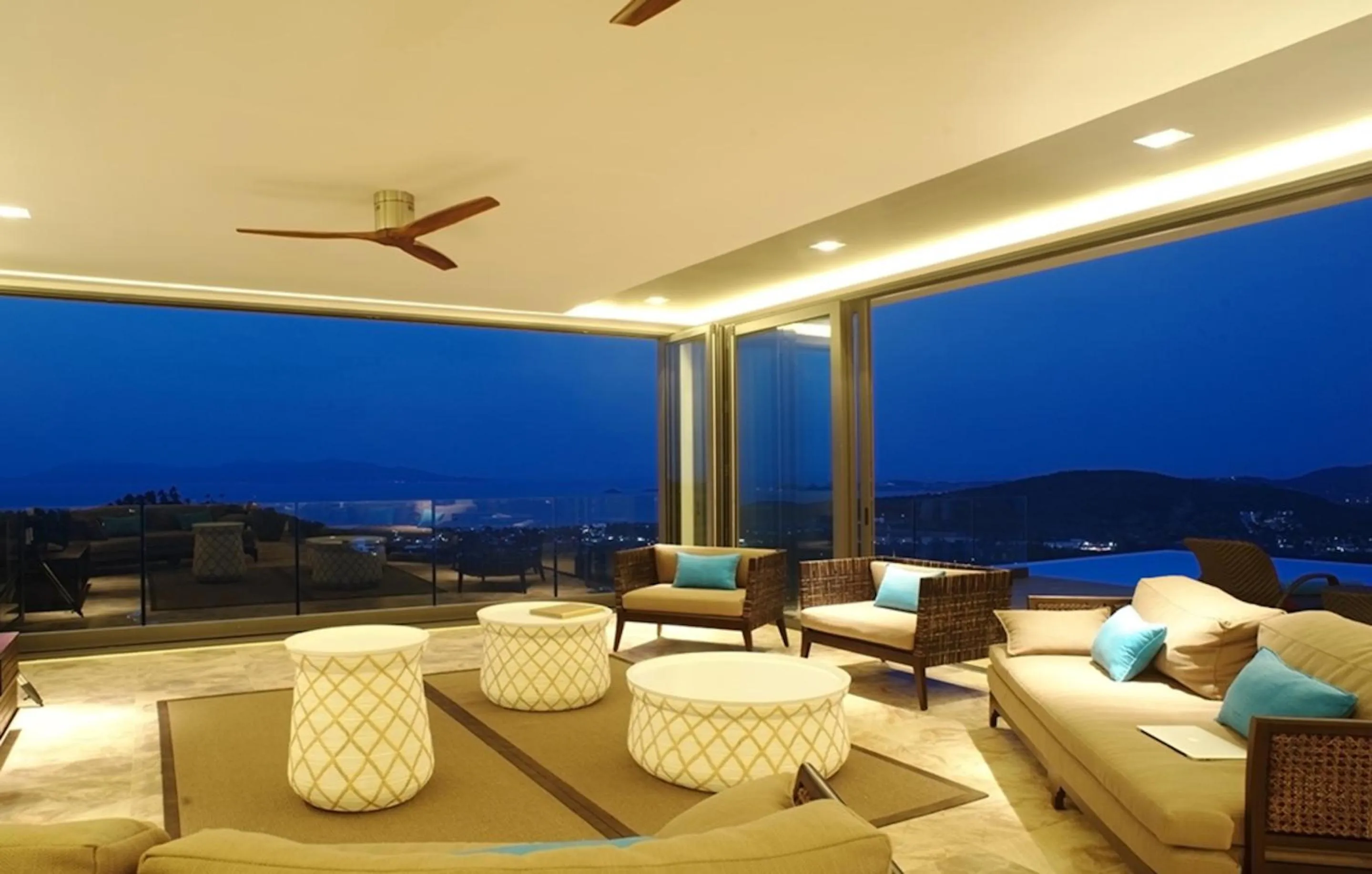 Living room in 9 Bedroom Sea Blue View Villa - 5 Star with Staff SDV080A-By Samui Dream Villas