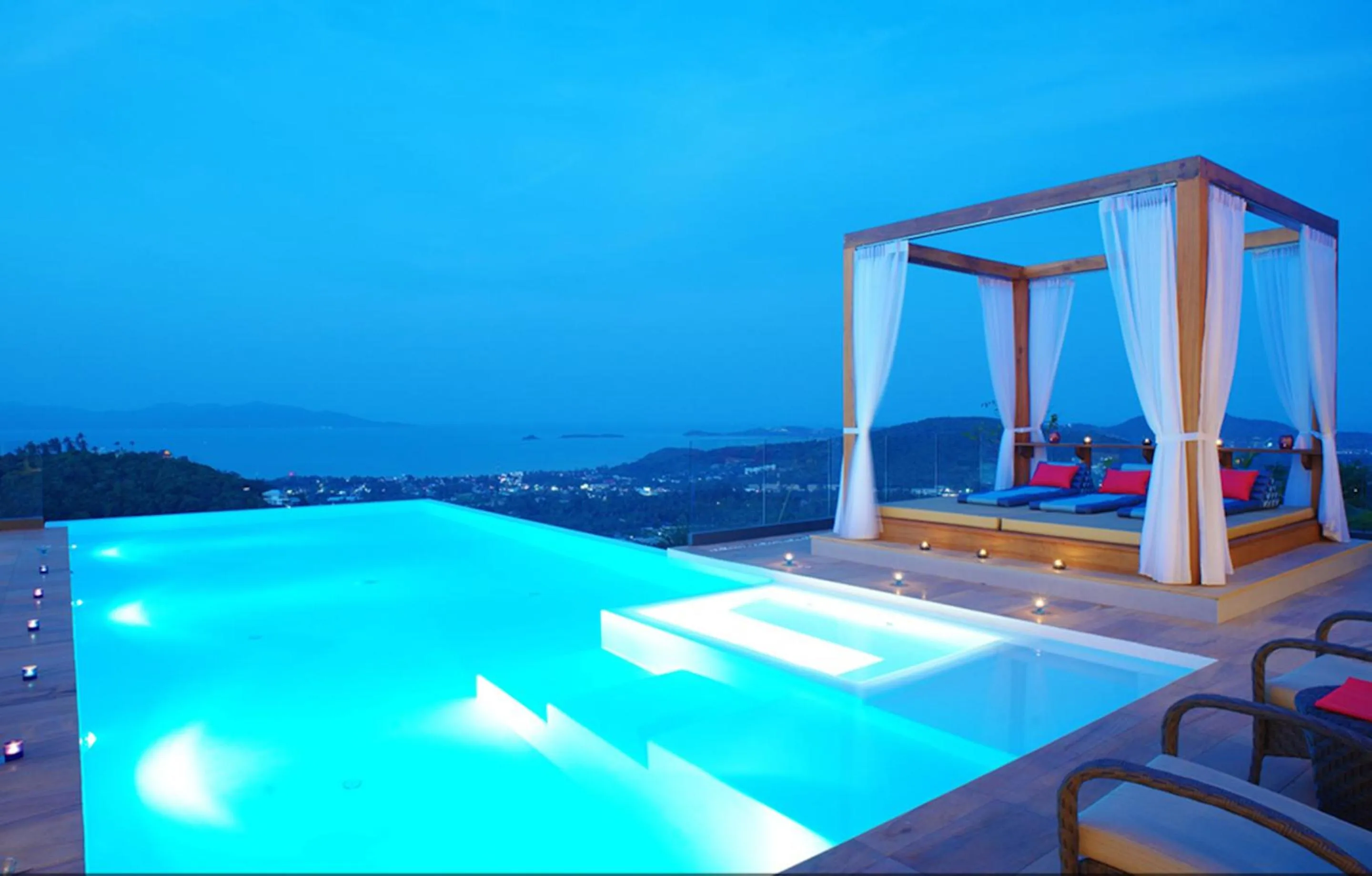 Swimming pool in 9 Bedroom Sea Blue View Villa - 5 Star with Staff SDV080A-By Samui Dream Villas