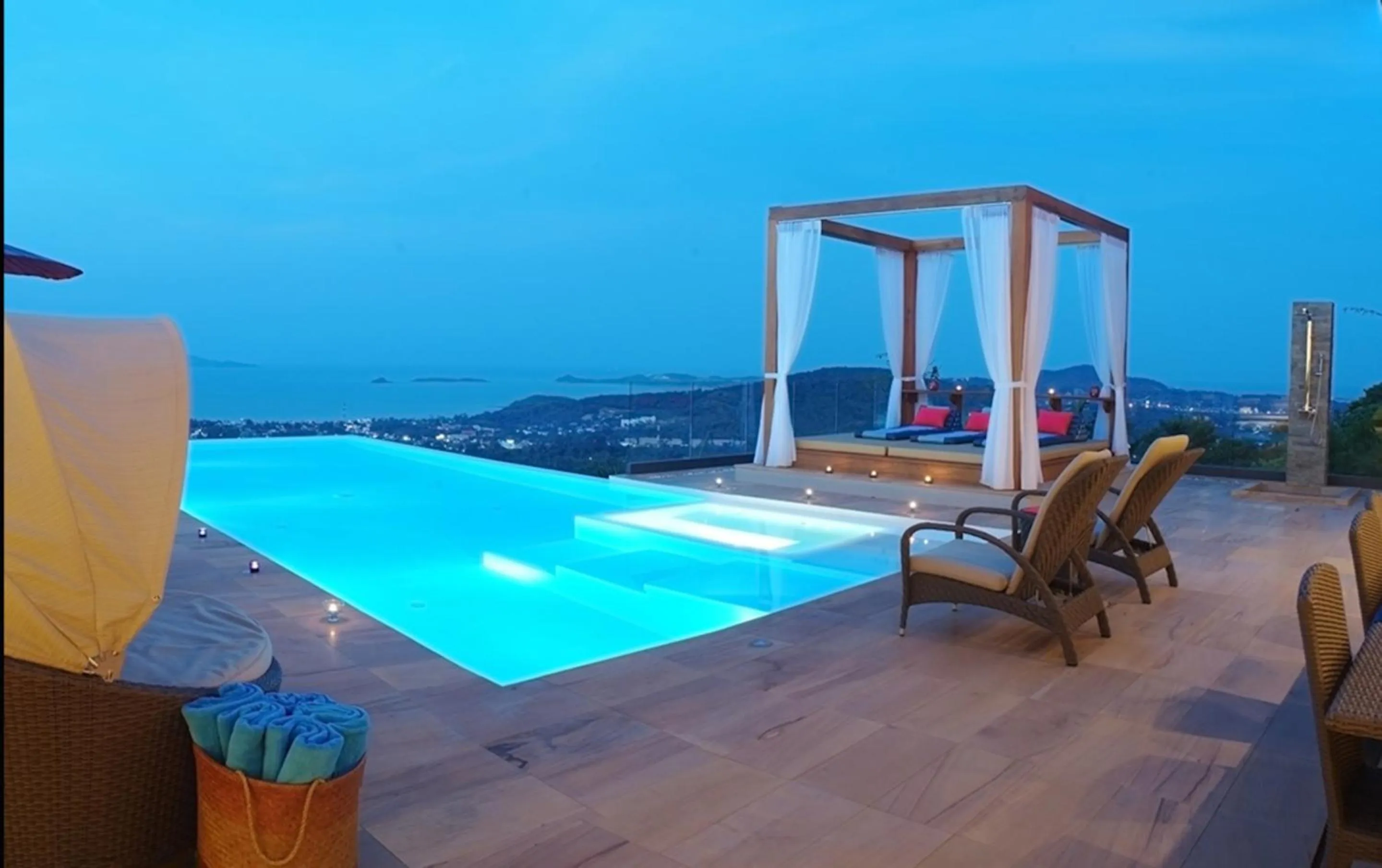 Swimming pool in 9 Bedroom Sea Blue View Villa - 5 Star with Staff SDV080A-By Samui Dream Villas