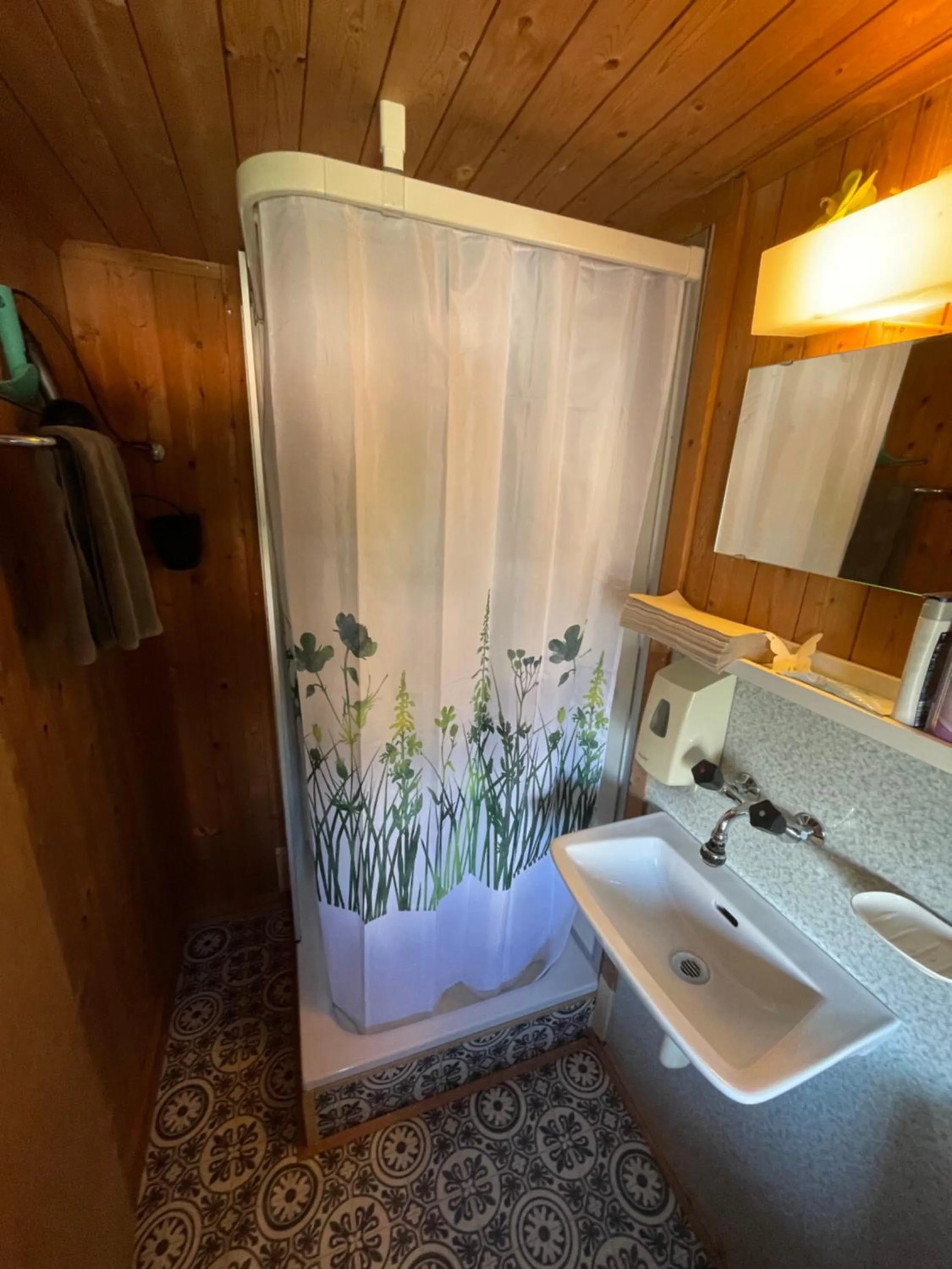 Shower in Gästehaus Alpina in Fanas