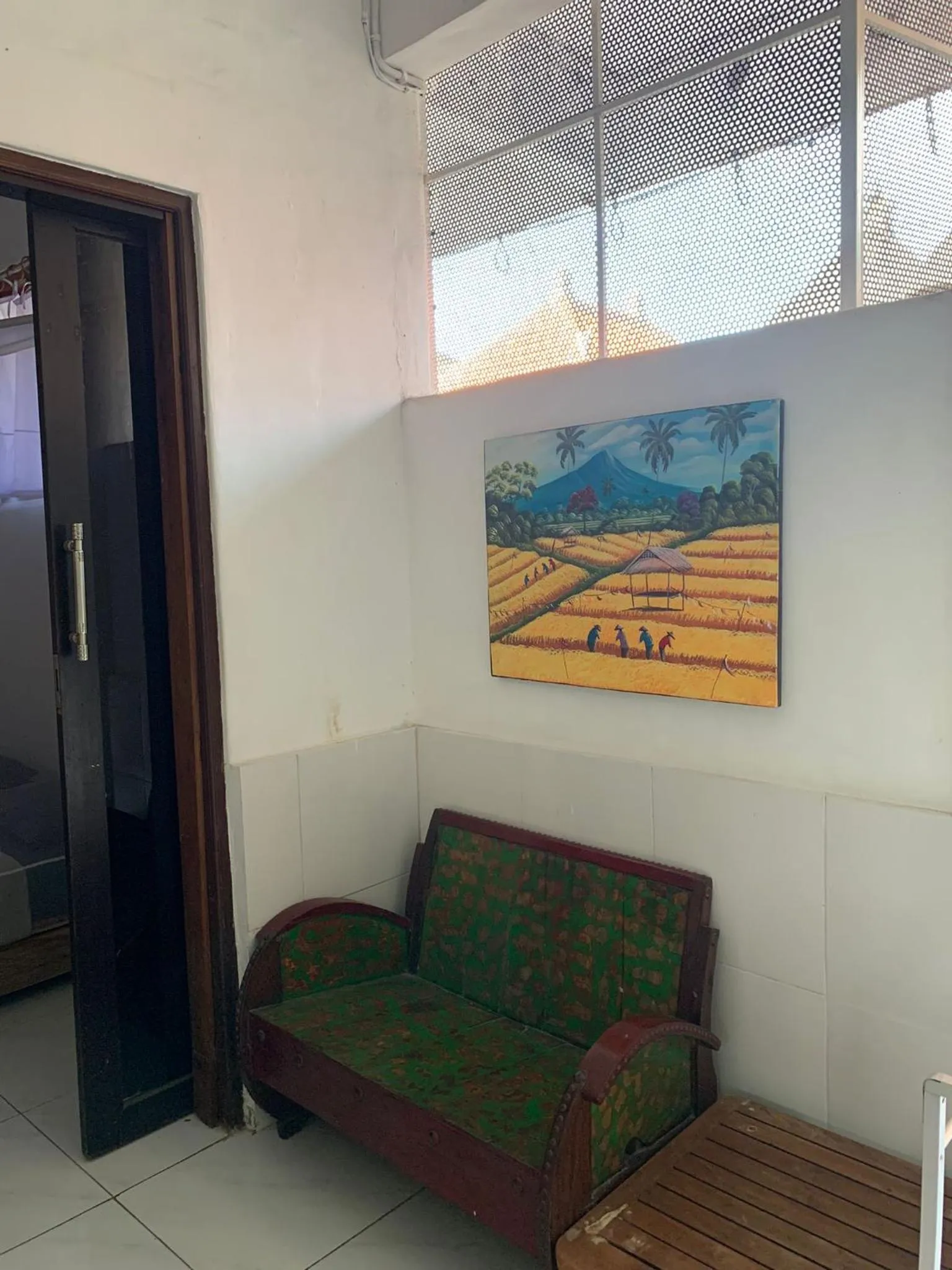 Seating area in Seabreeze Hostel Bali