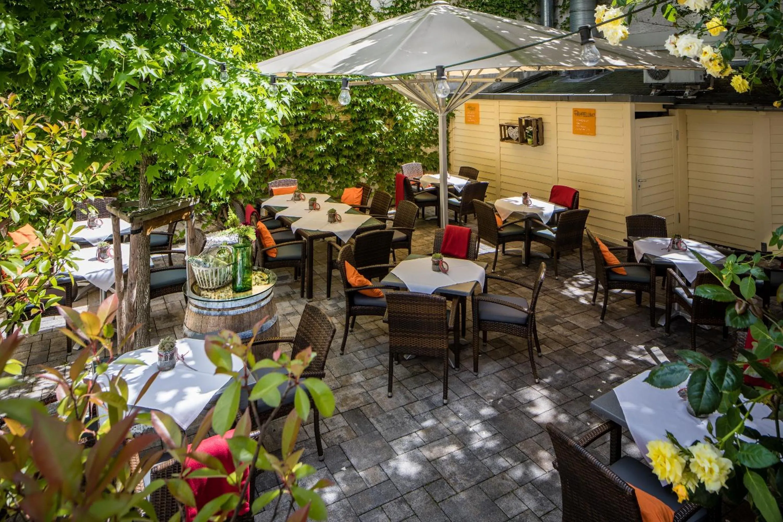 Patio in BC Hotel Bad Kreuznach mit Restaurant Mühlentor