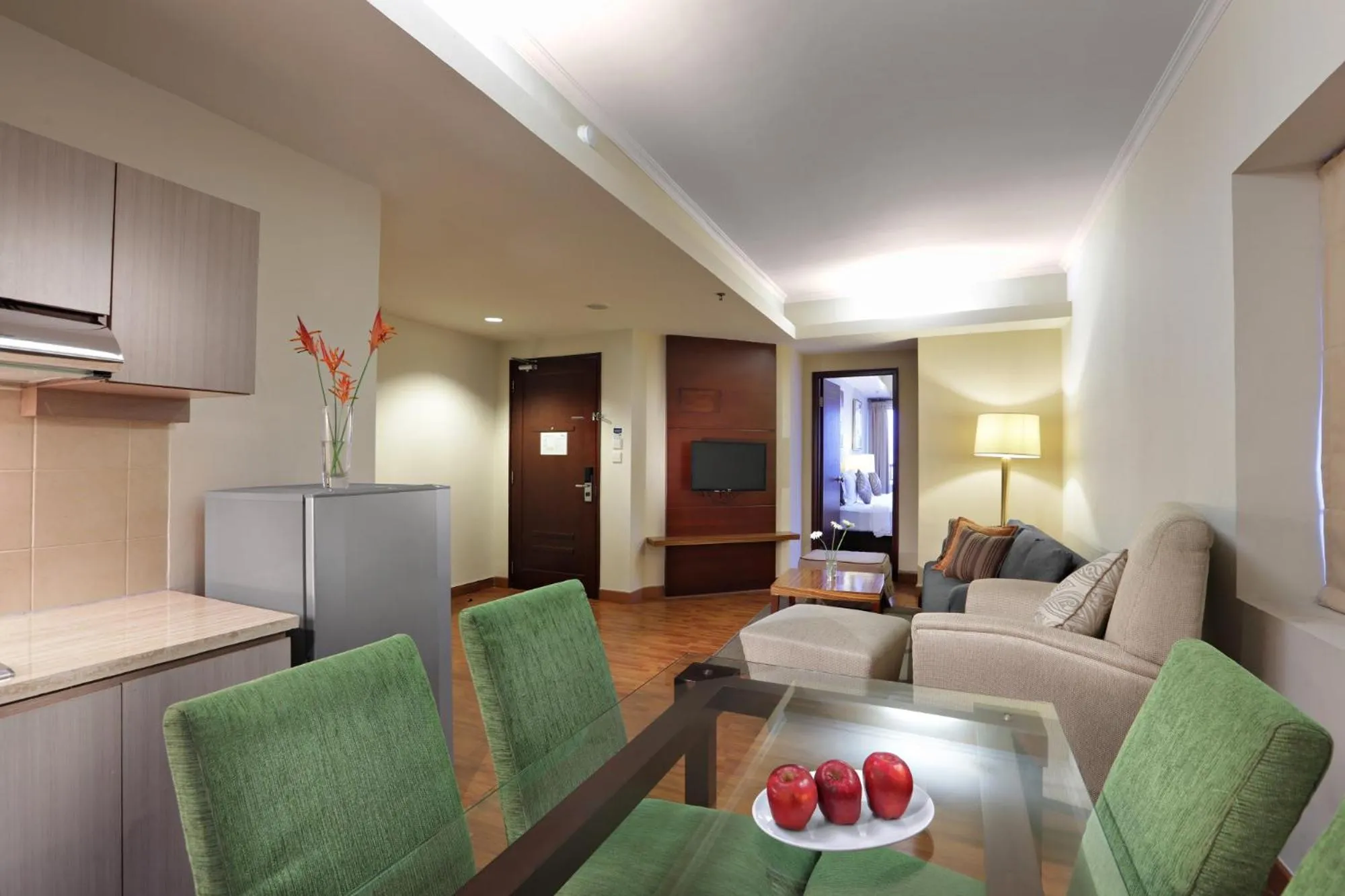 Living room in Grand Dafam Ancol Jakarta