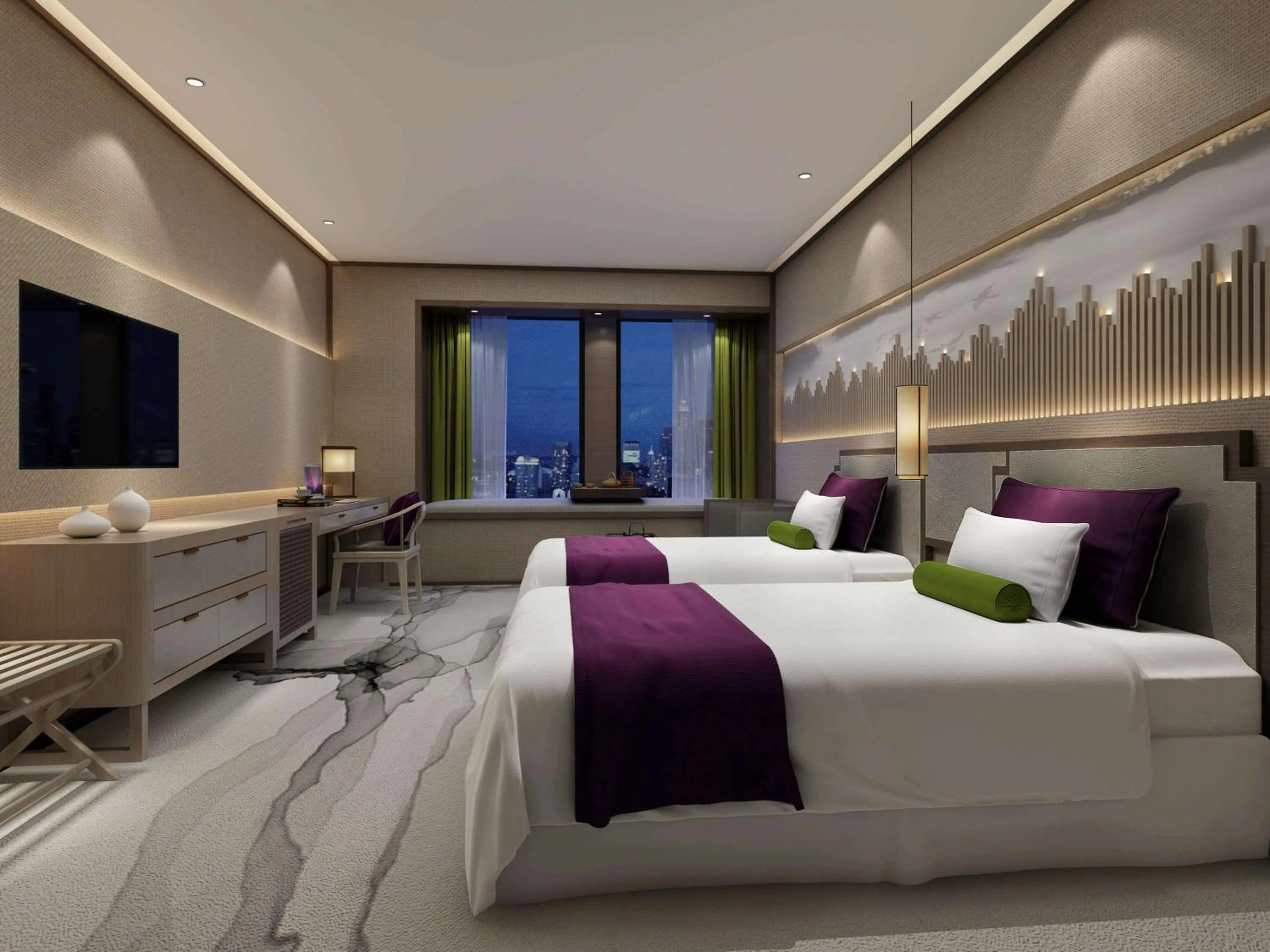 Photo of the whole room, Bed in Mercure Chengdu Huapaifang