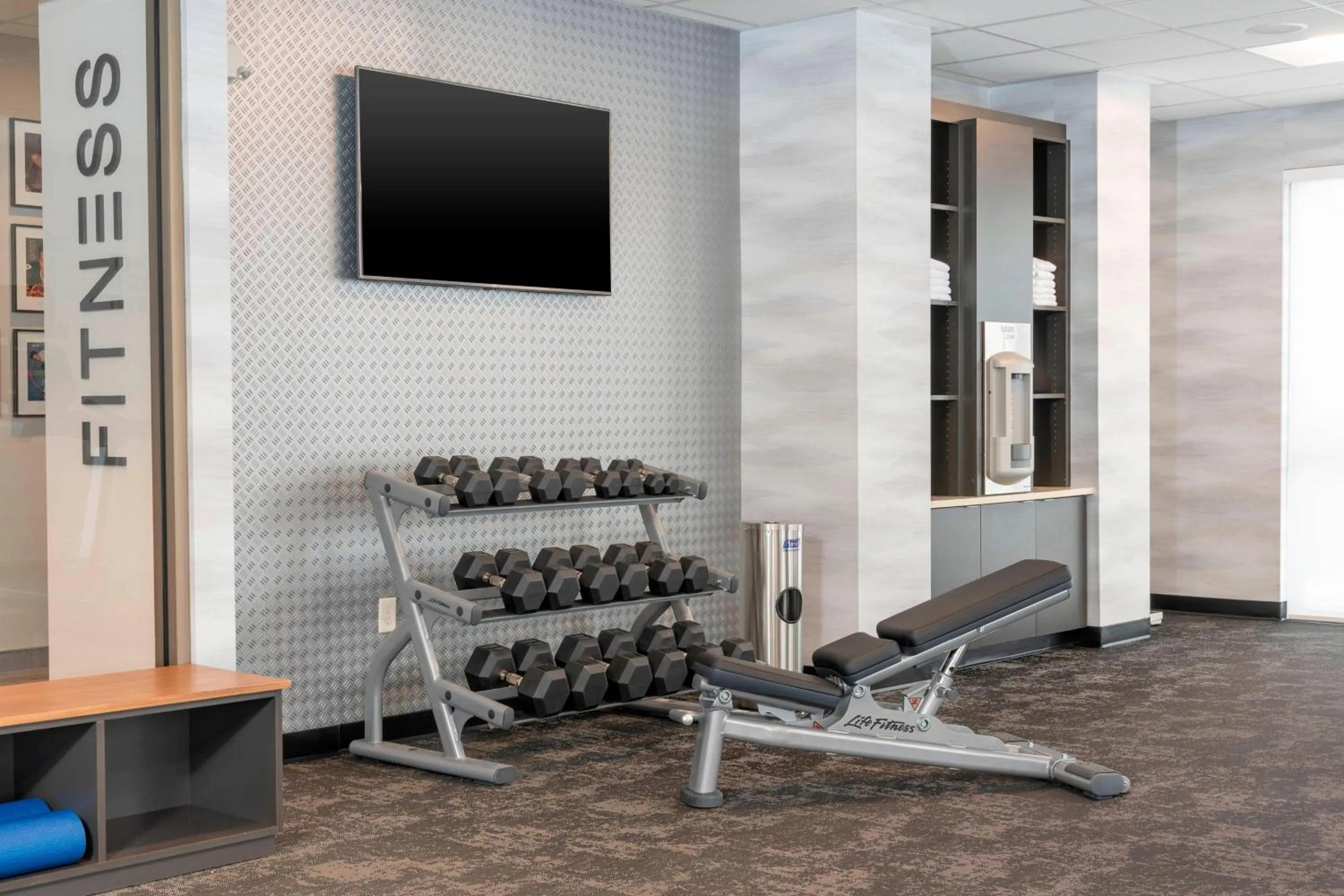 Fitness centre/facilities in Fairfield Inn & Suites by Marriott Fair Oaks Farms