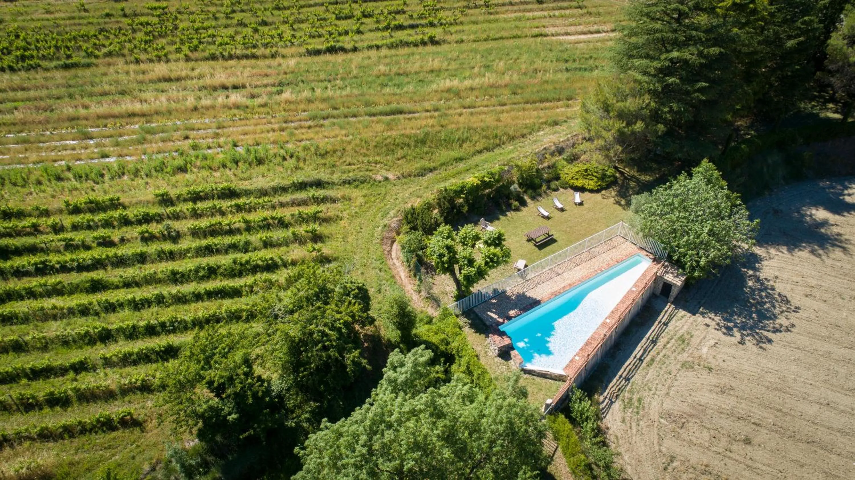 Bird's eye view in Les Logis de Paban