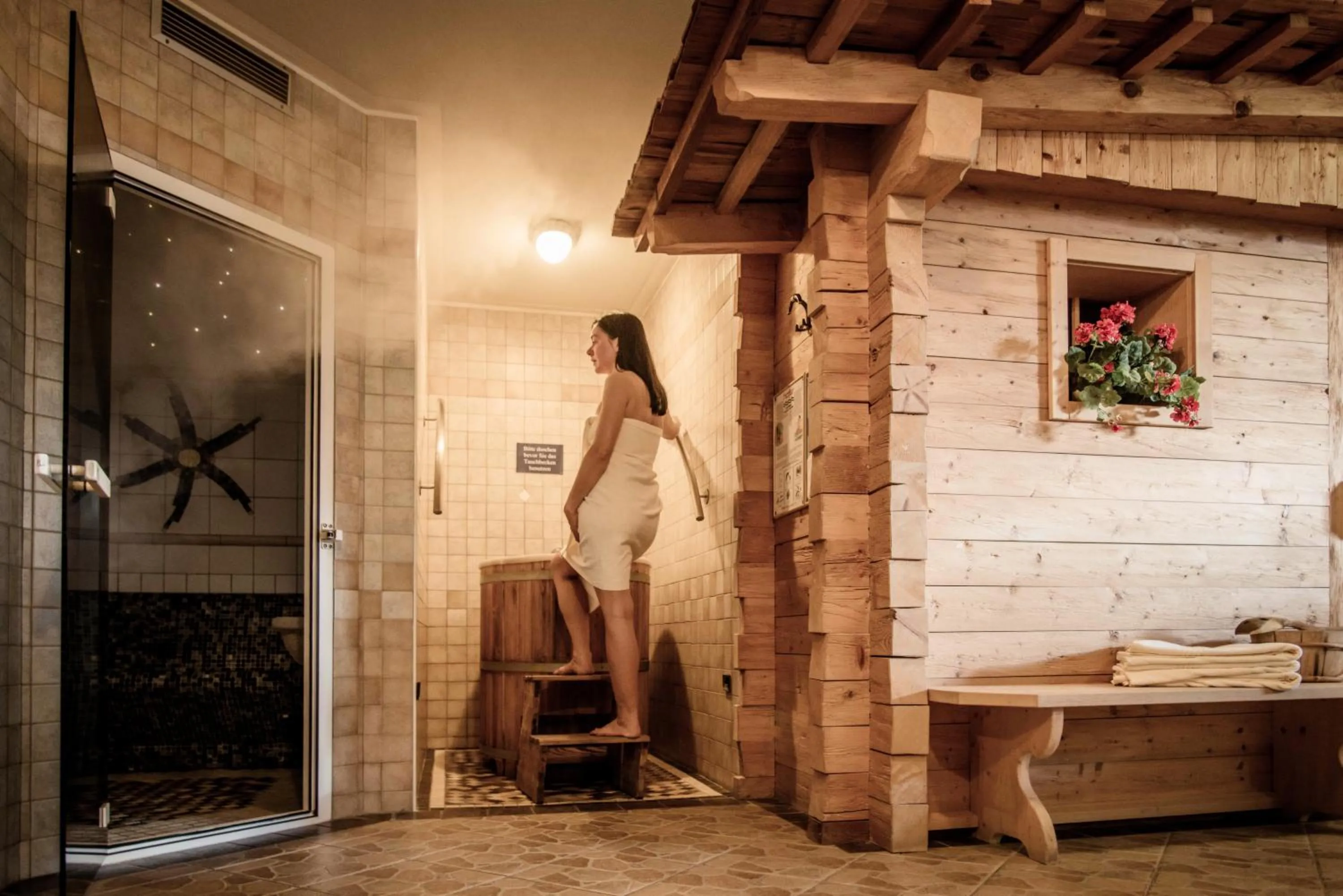 Sauna in Appartement- und Wellnesshotel Winkler