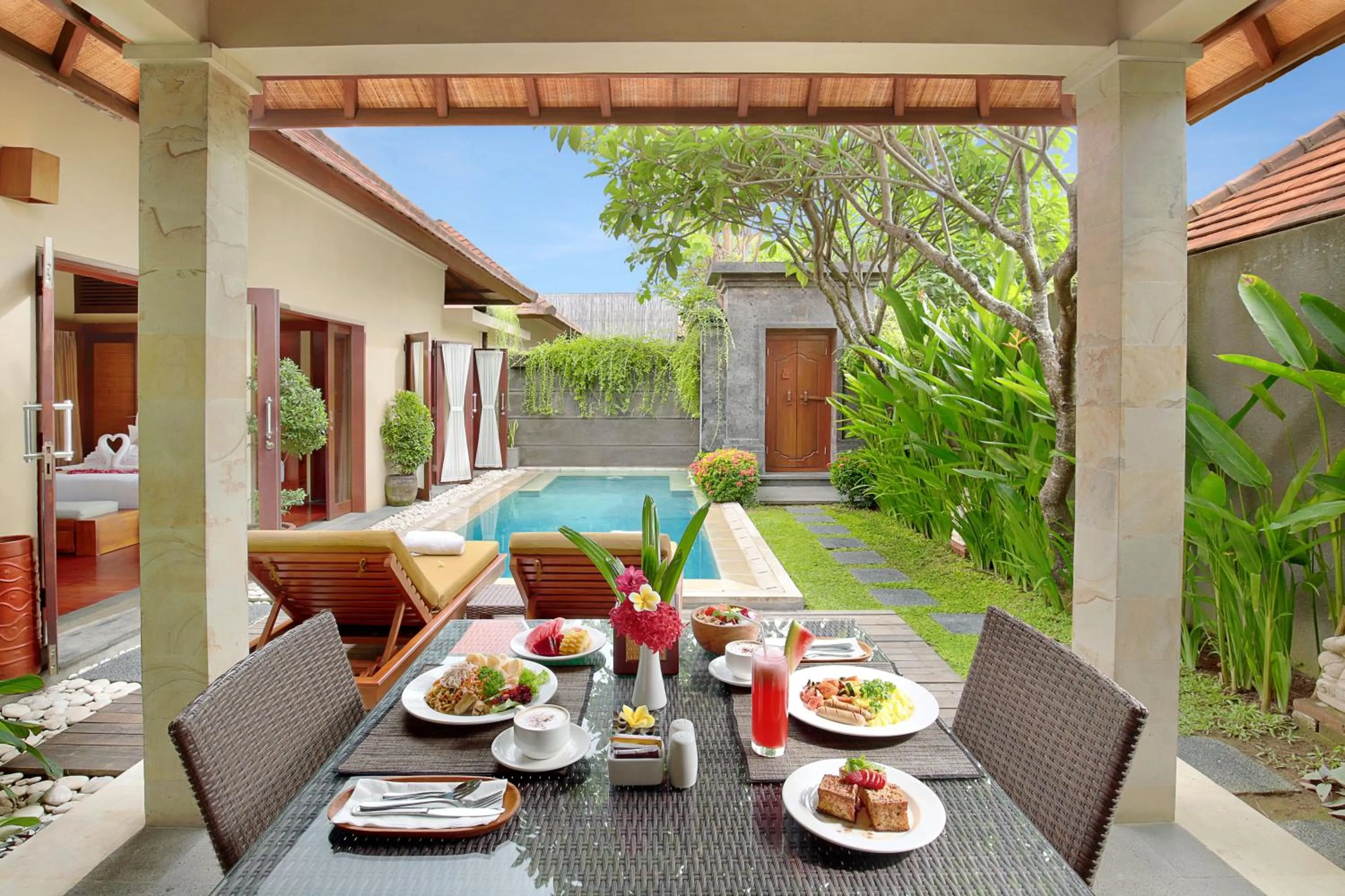 Balcony/Terrace in Nyuh Bali Villas