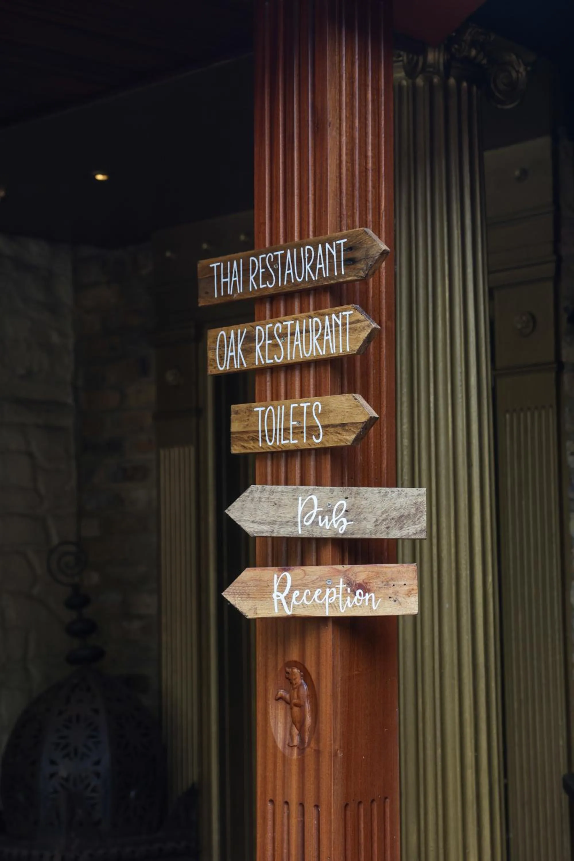 Logo/Certificate/Sign in Crazy Bear Stadhampton