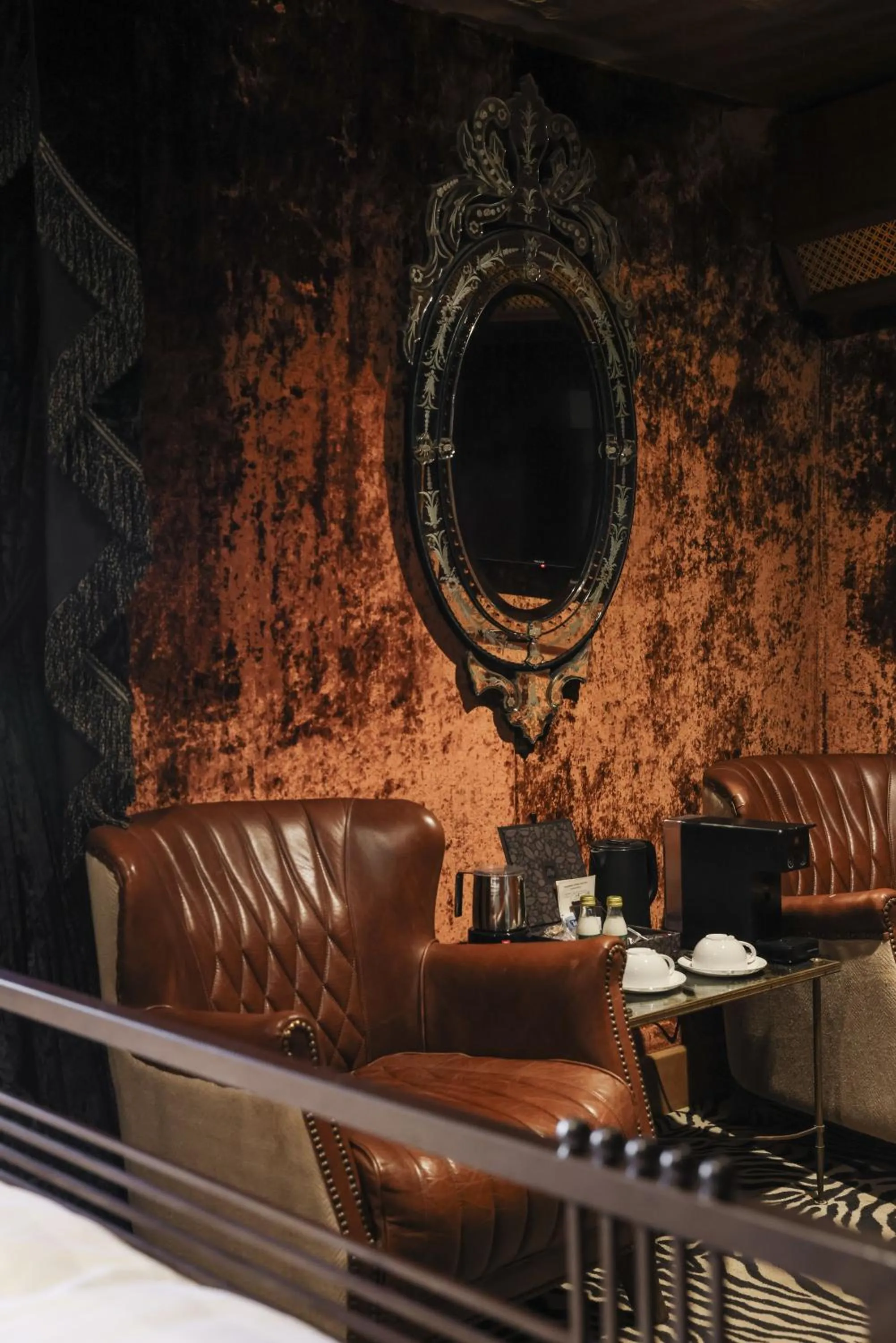 Seating area in Crazy Bear Stadhampton