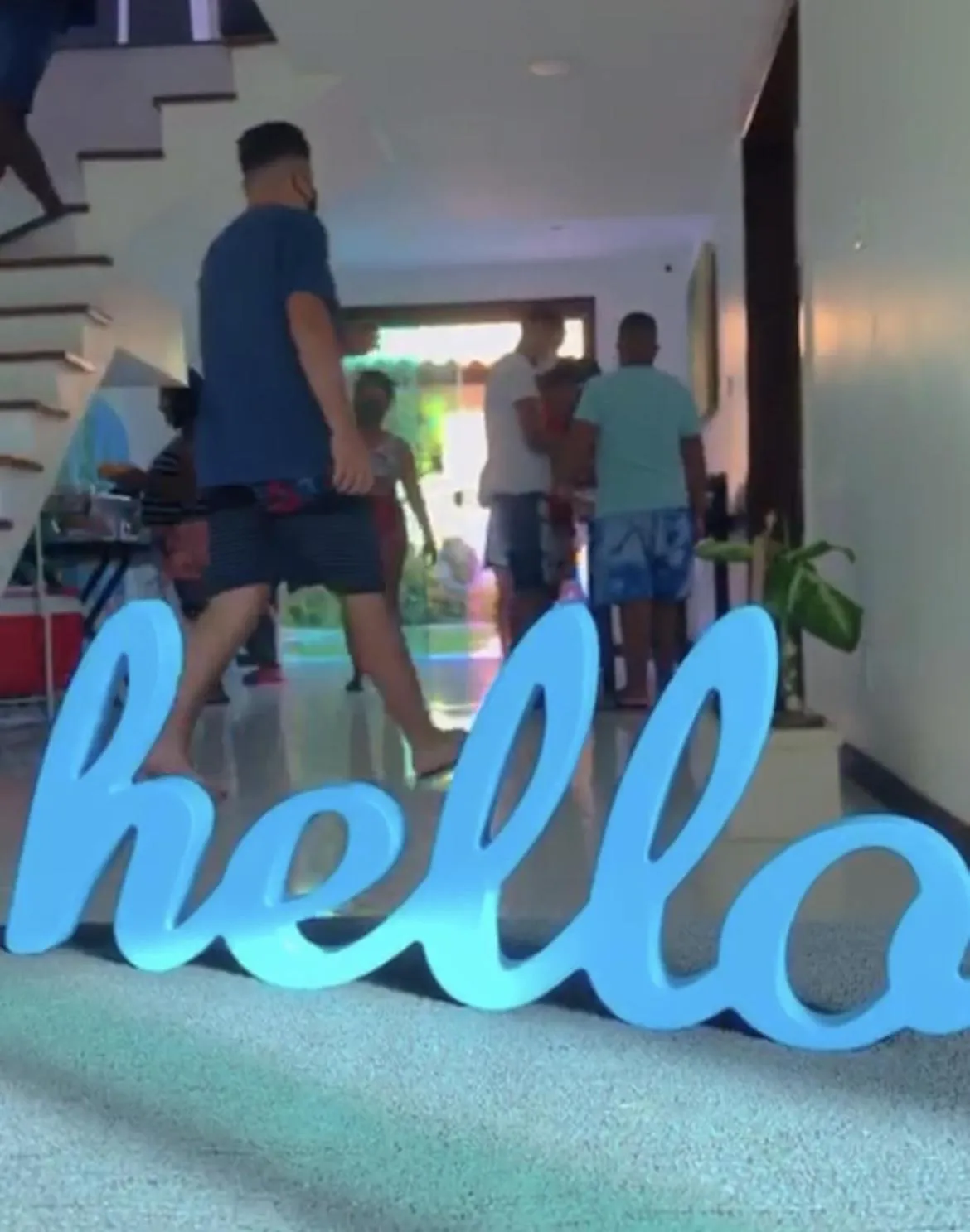 Seating area in Enseada Hostel