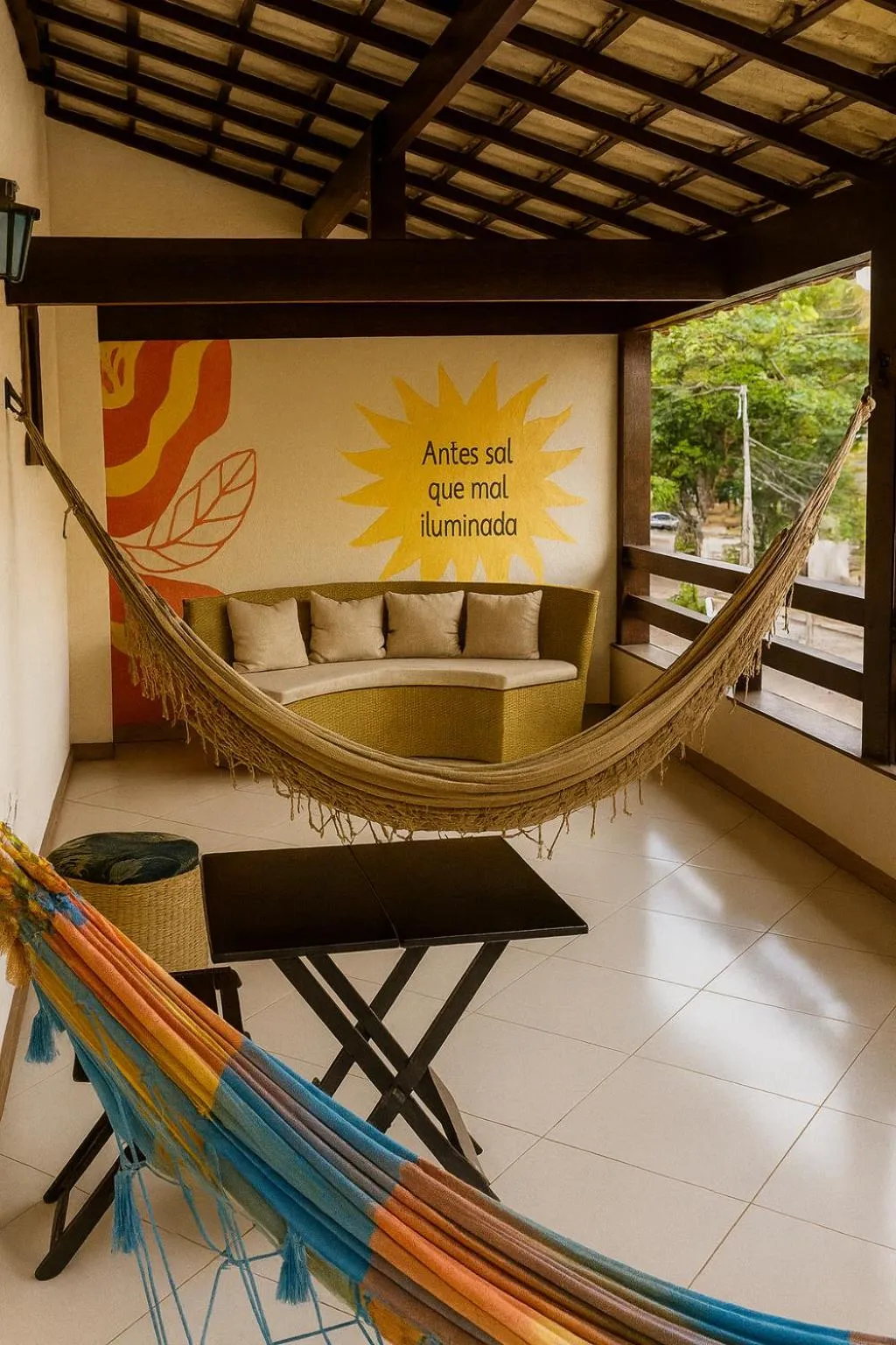 Balcony/Terrace in Enseada Hostel