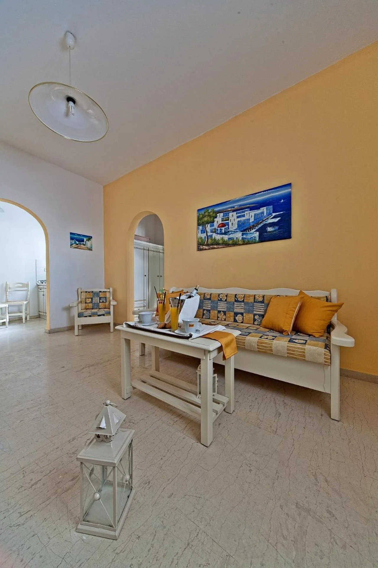 Seating area in Sellada Apartments