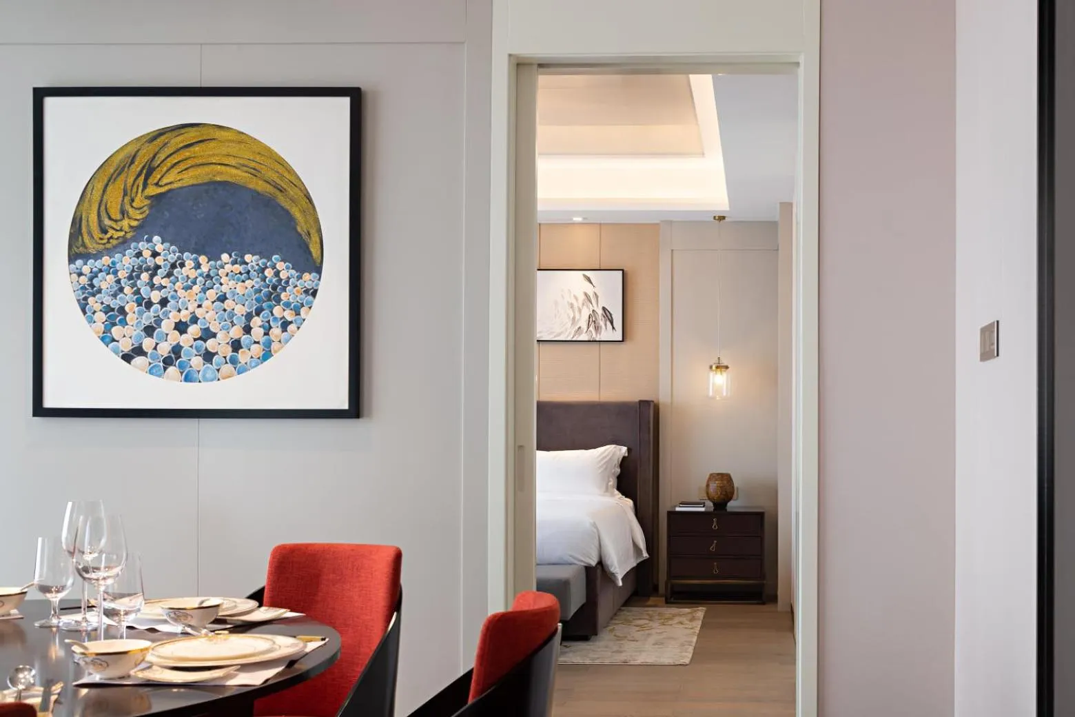 Decorative detail, Bed in Prince Times Hotel